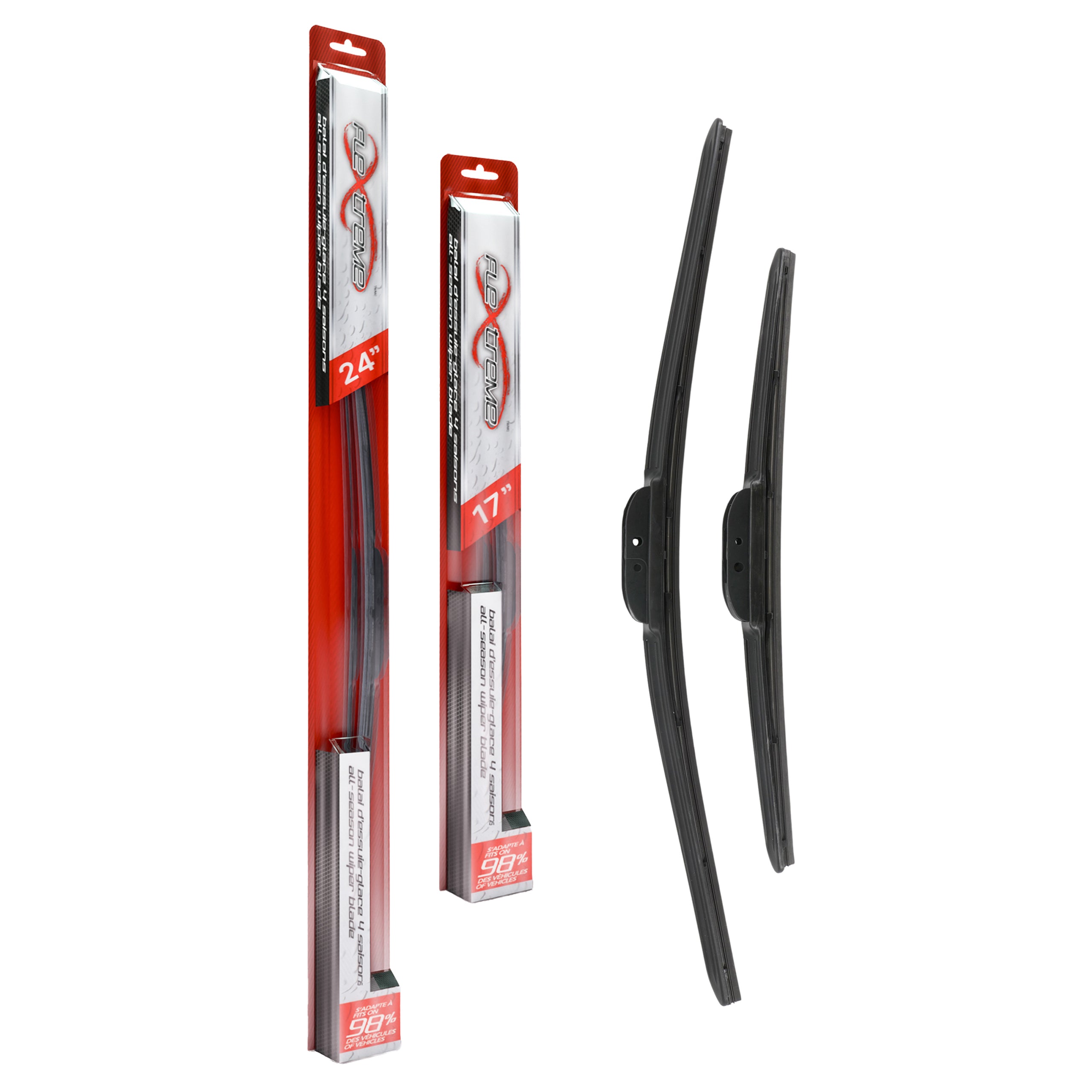 Flextreme K90-100247 Windshield Wiper Blade for 1999-2018 Toyota Yaris, INFINITI QX50, BMW 335i xDrive & more - Front product image