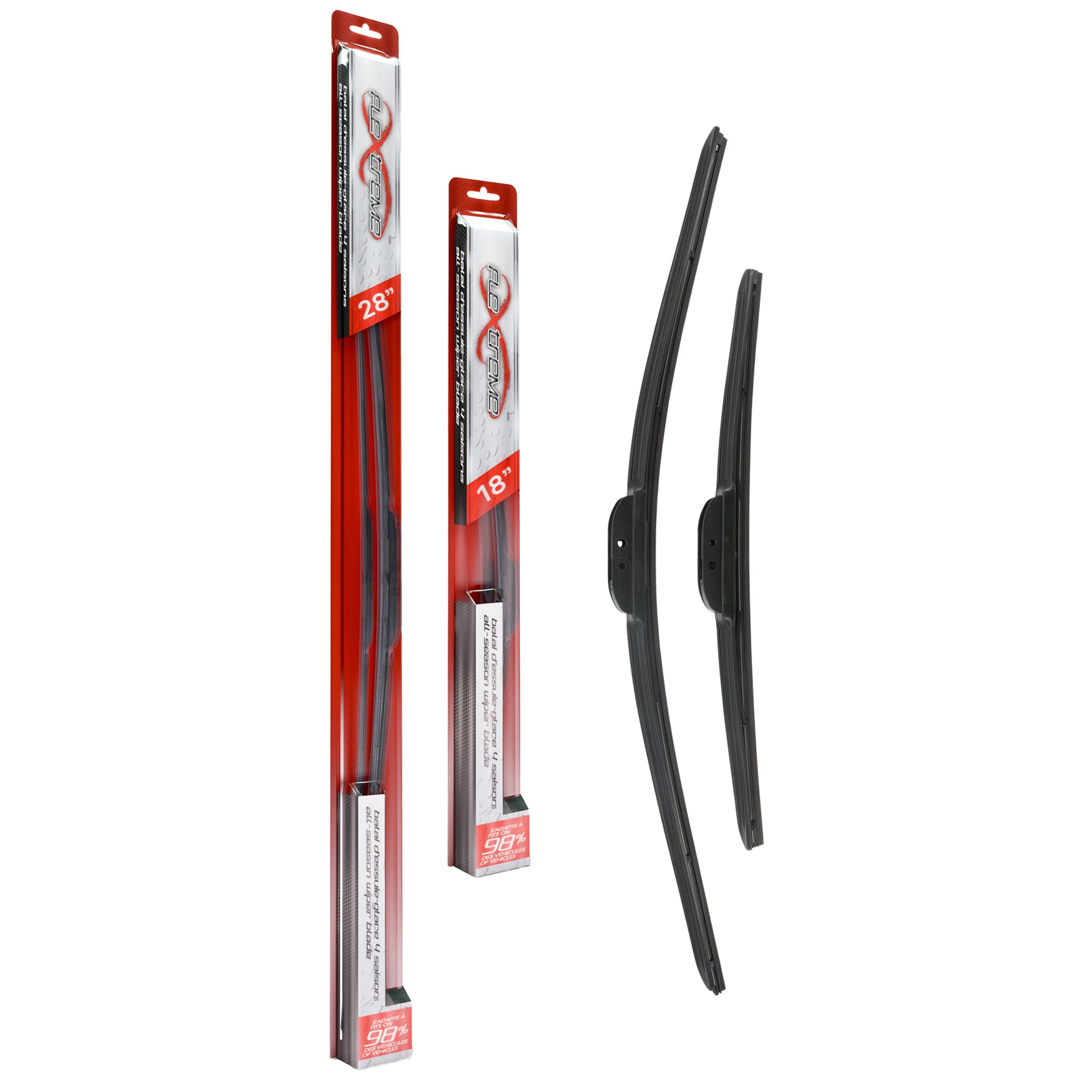 Flextreme K90-100276 Windshield Wiper Blade for 2004-2022 Volkswagen ID.4, Nissan Rogue Sport, Tesla S & more - Front product image