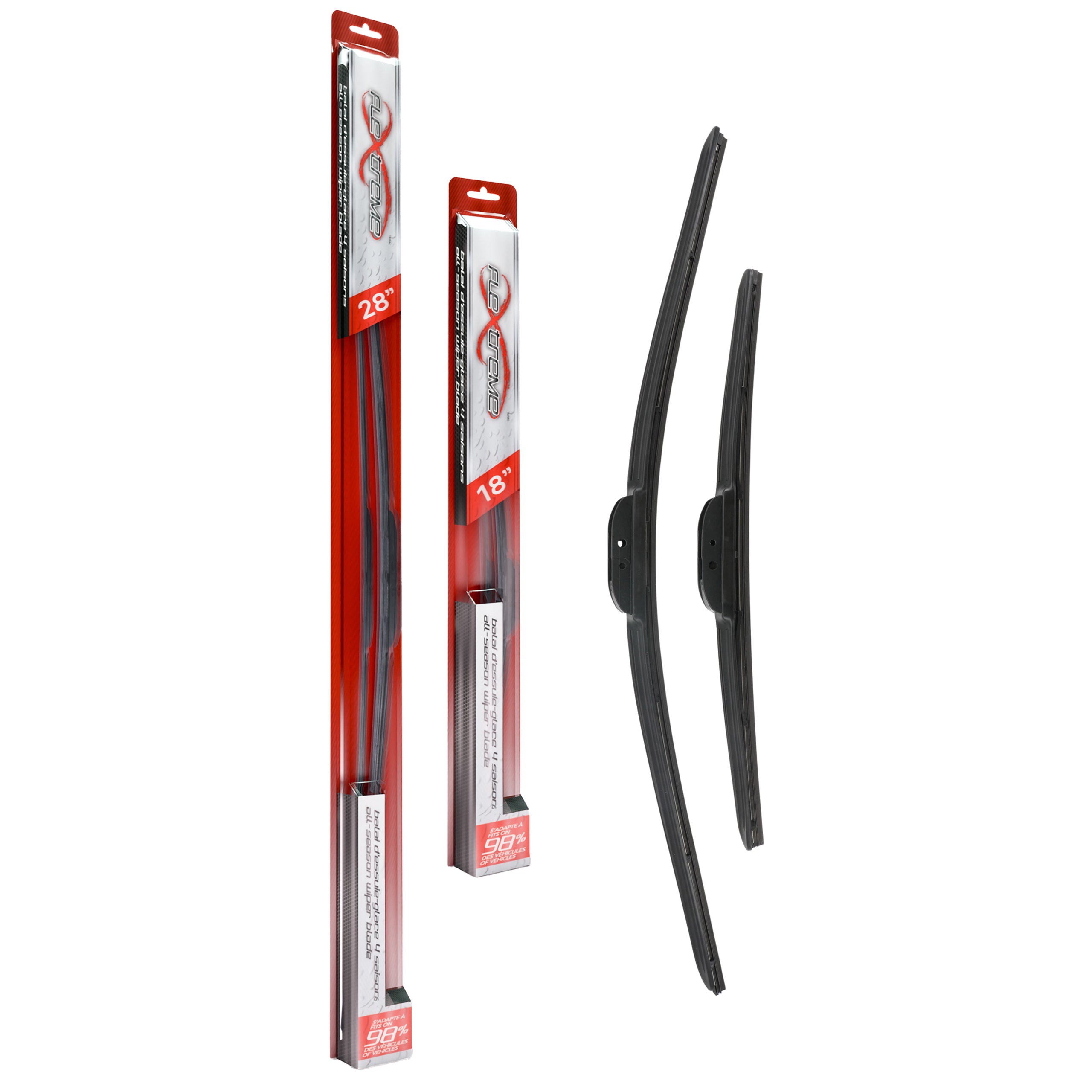 Flextreme K90-100276 Windshield Wiper Blade for 2004-2022 Volkswagen ID.4, Nissan Rogue Sport, Tesla S & more - Front product image
