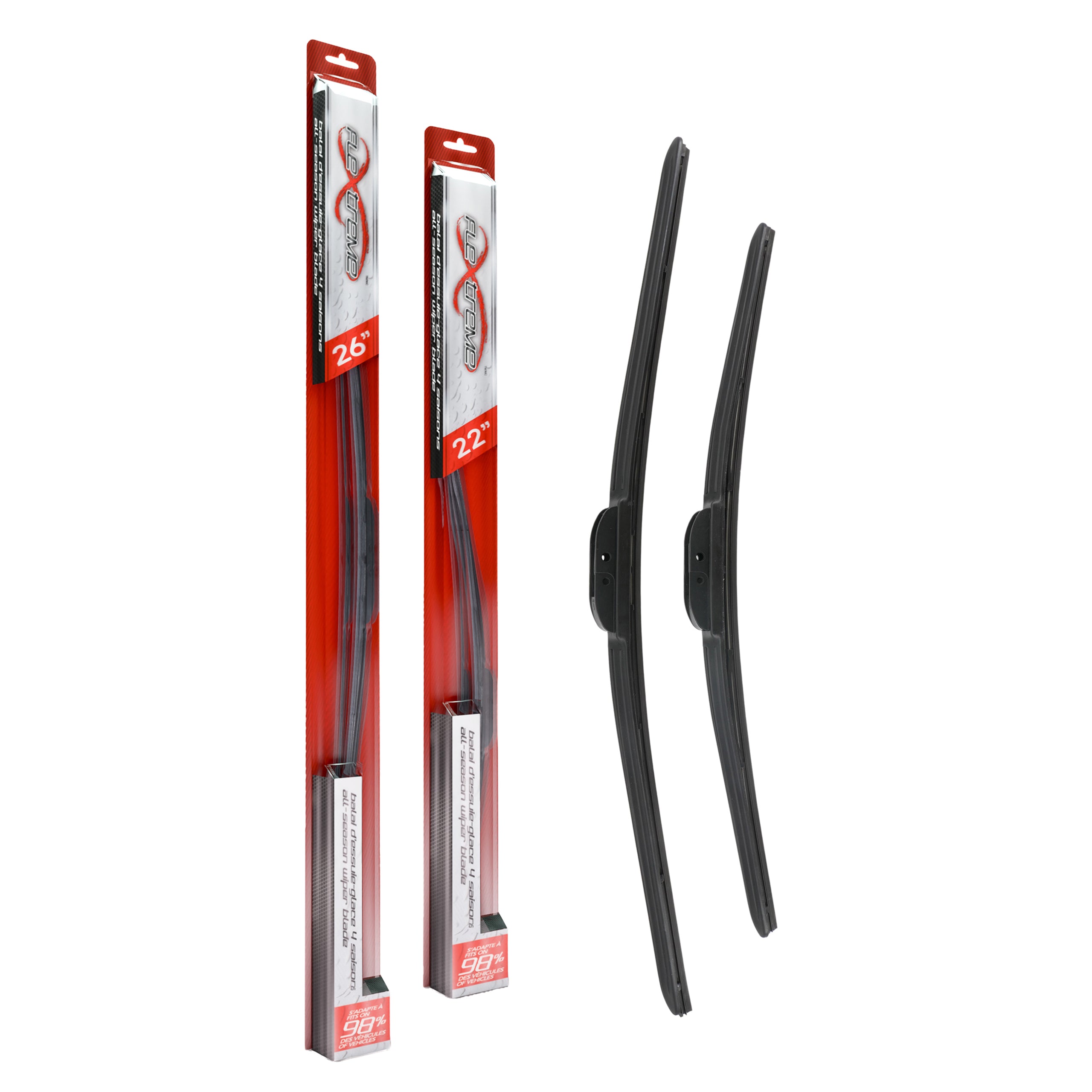Flextreme K90-100355 Windshield Wiper Blade for 2004-2022 Volkswagen Atlas Cross Sport, Porsche Cayenne, Volkswagen Atlas & more - Front product image