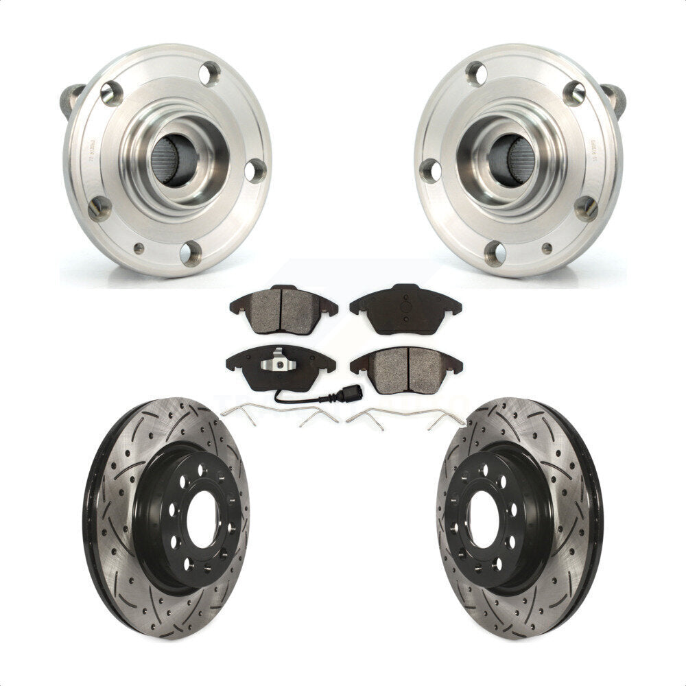 Transit Auto KBB-103078 Wheel Bearing and Hub Assembly for 2011-2013 Volkswagen GTI, Audi A3 Quattro - Front product image