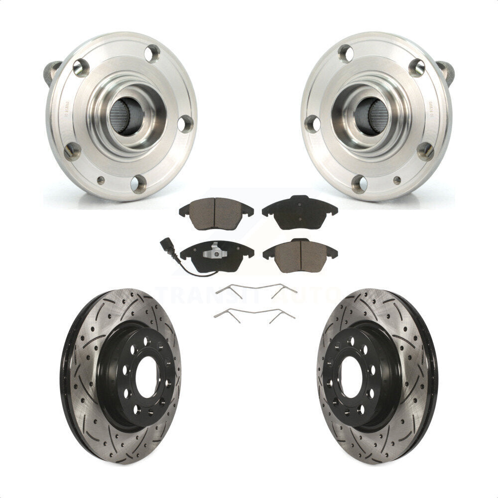 Transit Auto KBB-120252 Wheel Bearing and Hub Assembly for 2011-2013 Volkswagen GTI, Audi A3 Quattro - Front product image