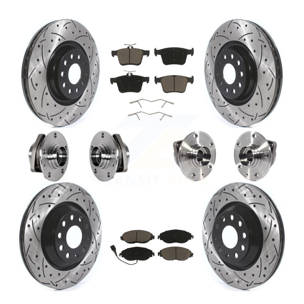 Transit Auto KBB-123858 Wheel Bearing and Hub Assembly for 2015-2020 Audi S3, Volkswagen Golf R - Front and Rear product image