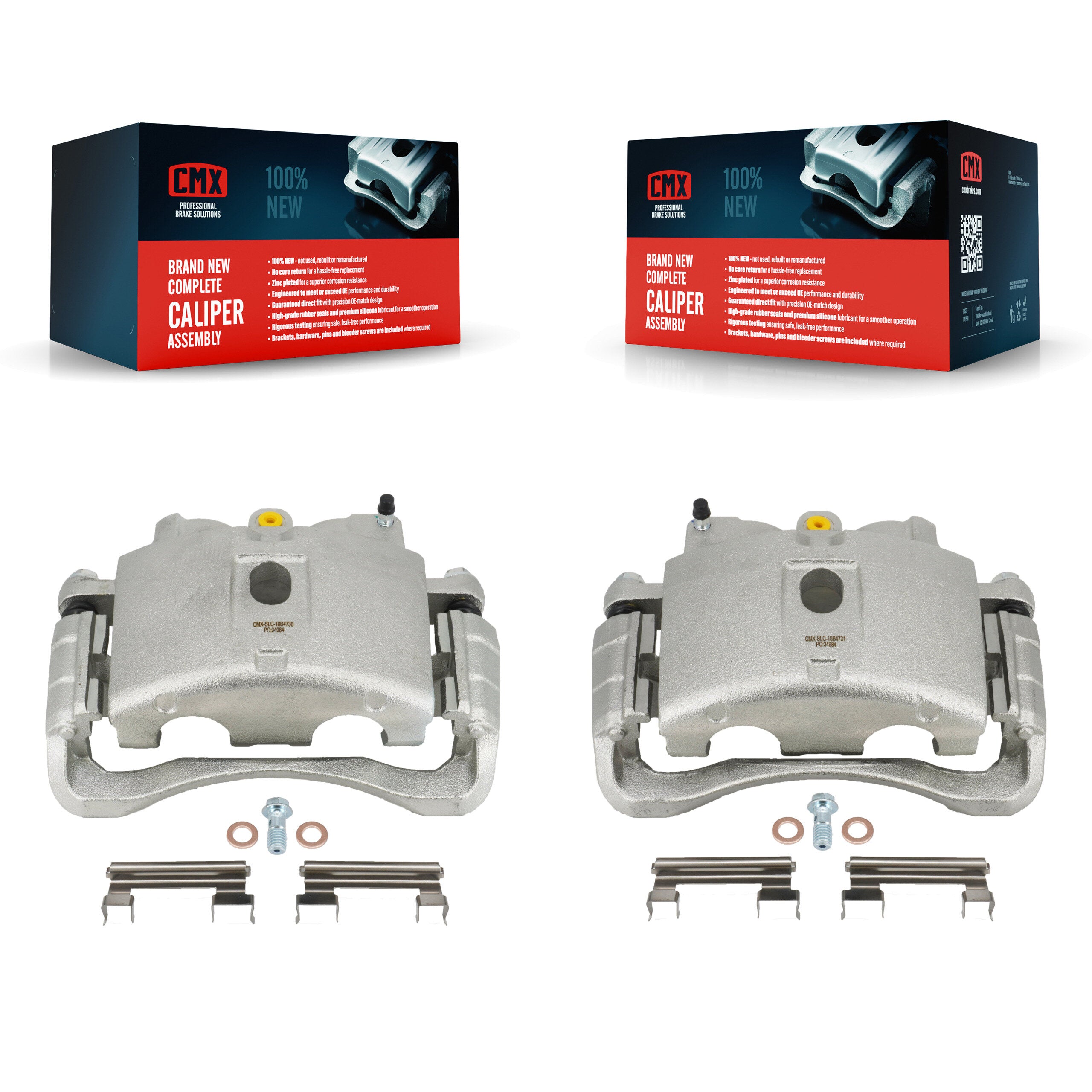 CMX KBC-100003 Disc Brake Caliper for 1999-2020 Chevrolet Express 2500, Chevrolet Express 3500, Chevrolet Silverado 1500 HD Classic & more - Front product image