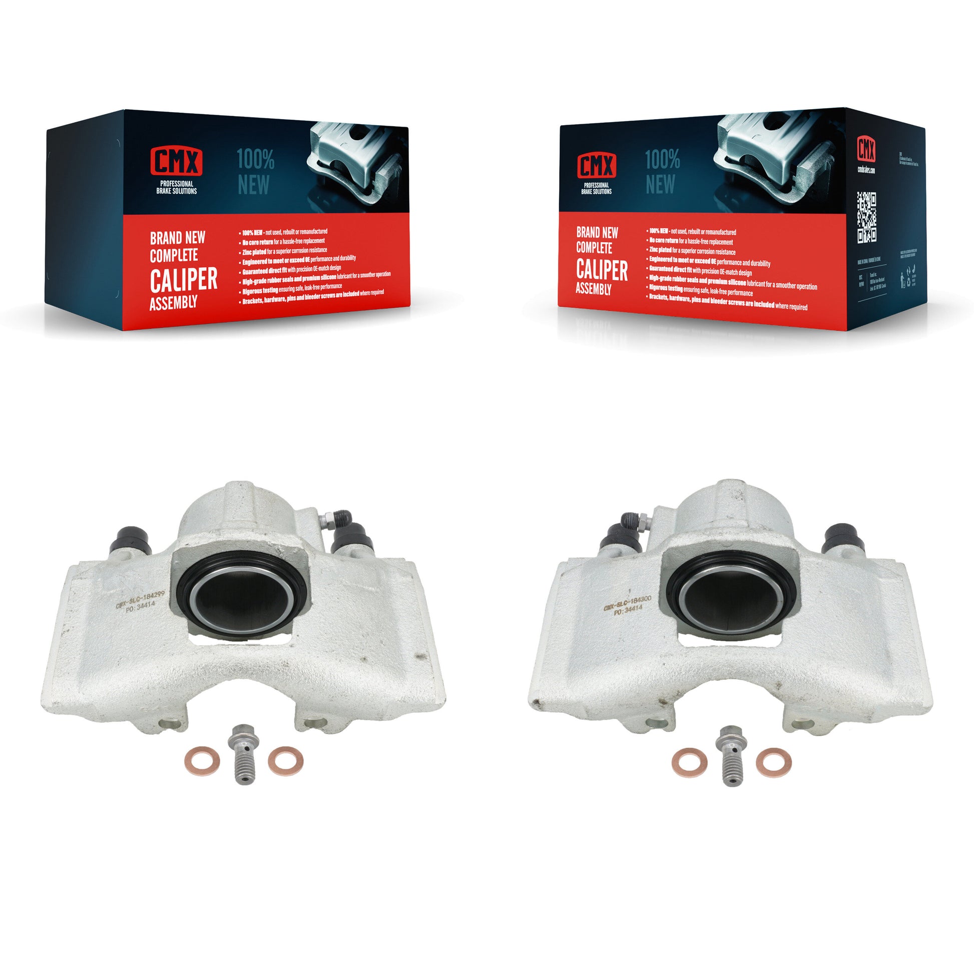 CMX KBC-100006 Disc Brake Caliper for 1988-2002 Chevrolet Express 2500, GMC Savana 2500, Chevrolet Tahoe & more - Front product image