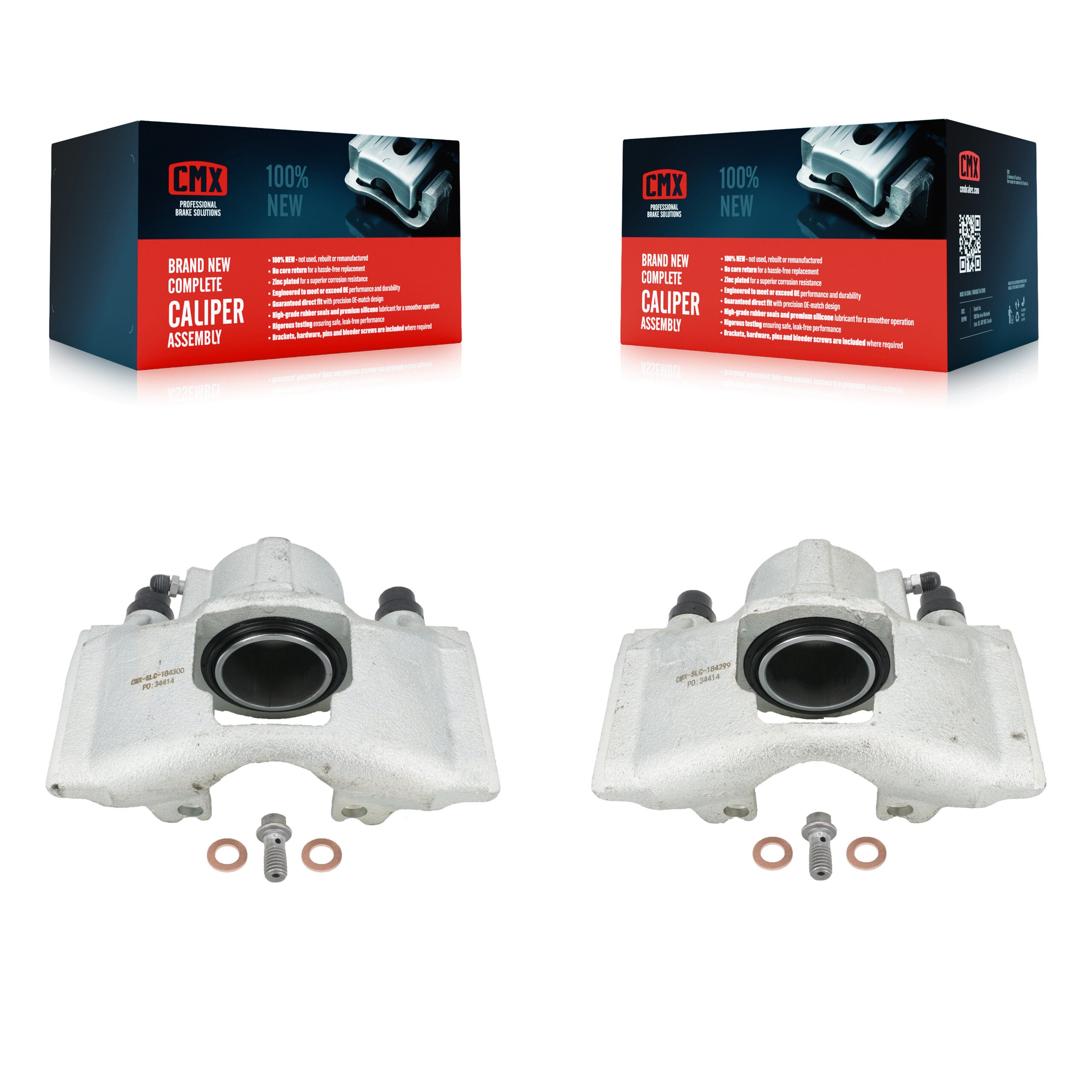 CMX KBC-100007 Disc Brake Caliper for 1990-1993 Cadillac 60 Special, Cadillac Commercial Chassis, Cadillac DeVille & more - Front product image