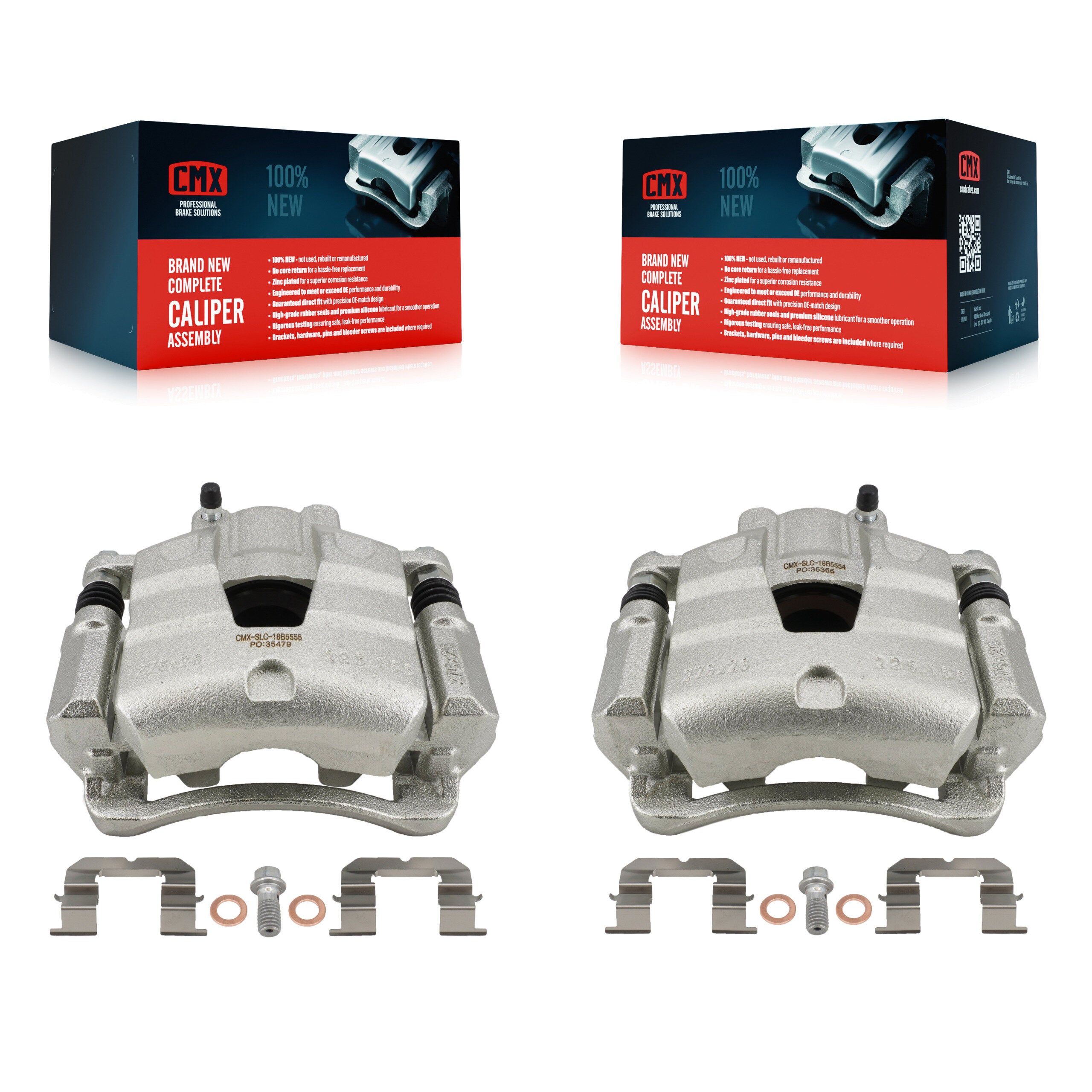 CMX KBC-100105 Disc Brake Caliper for 2016-2020 Chevrolet Bolt EV, Chevrolet Cruze, Chevrolet Volt - Front product image