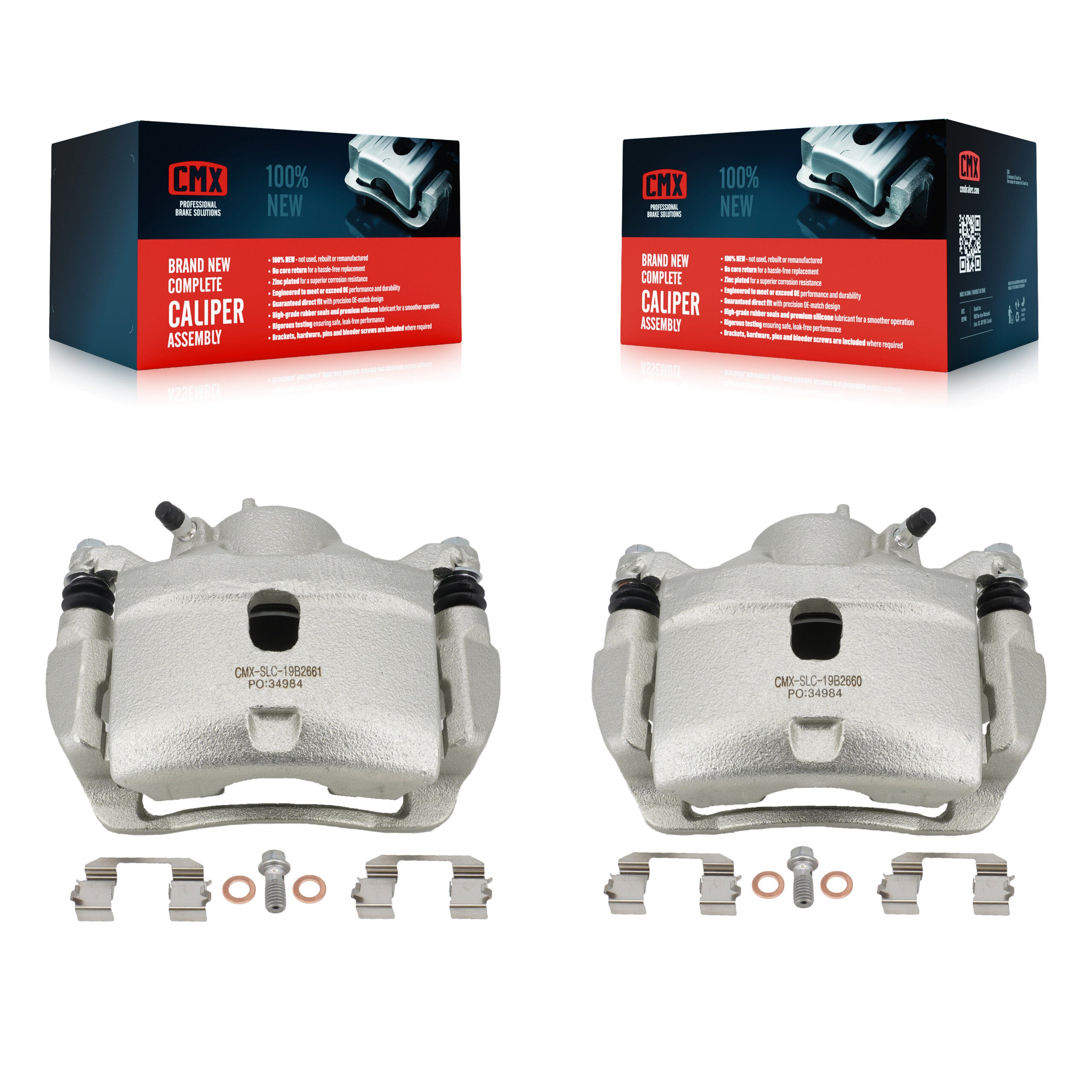 CMX KBC-100112 Disc Brake Caliper for 2003-2021 Honda Civic, Honda Accord, Honda CR-Z & more - Front product image