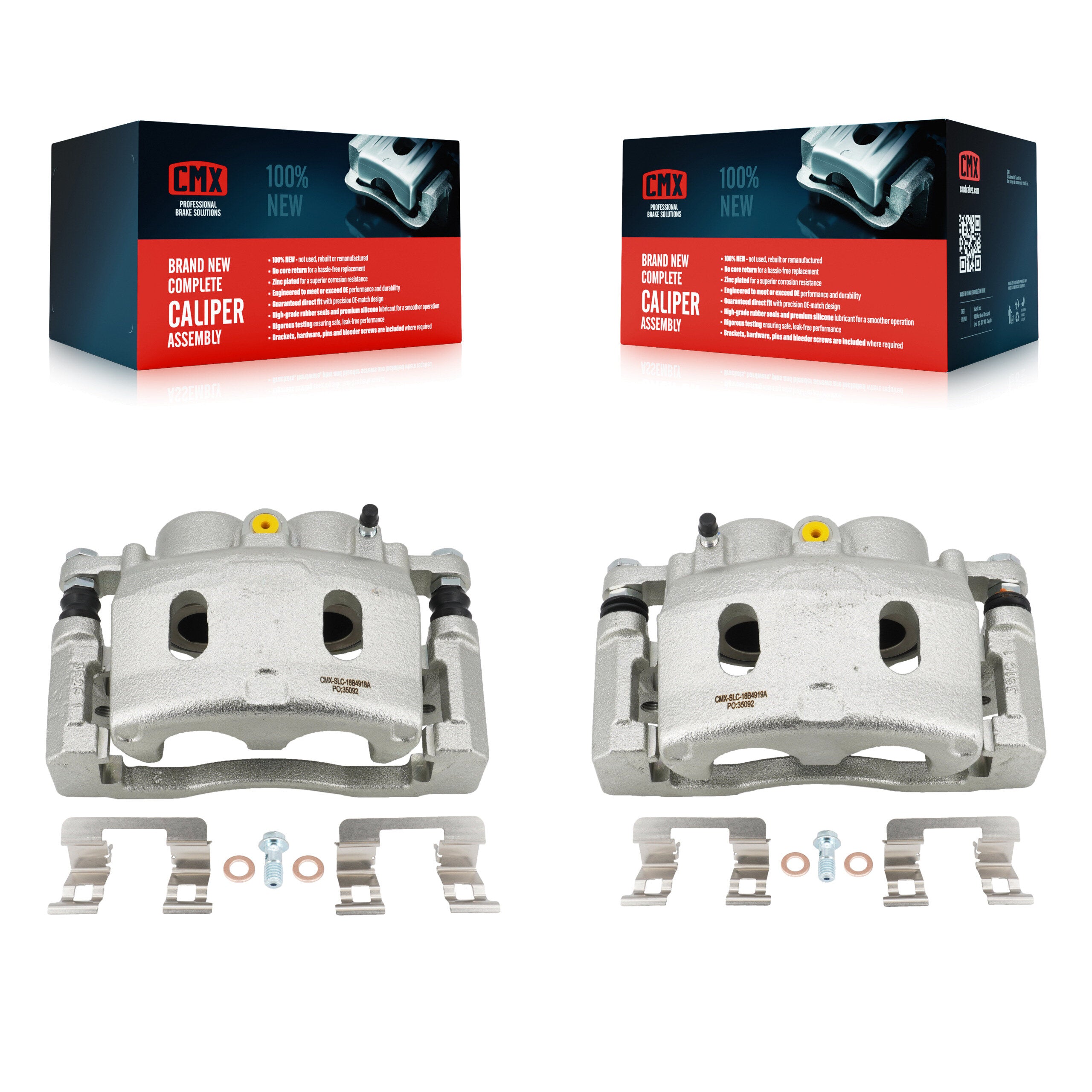 CMX KBC-100131 Disc Brake Caliper for 2008-2020 Chevrolet Suburban, Chevrolet Silverado 1500 LD, GMC Sierra 1500 Limited & more - Front product image