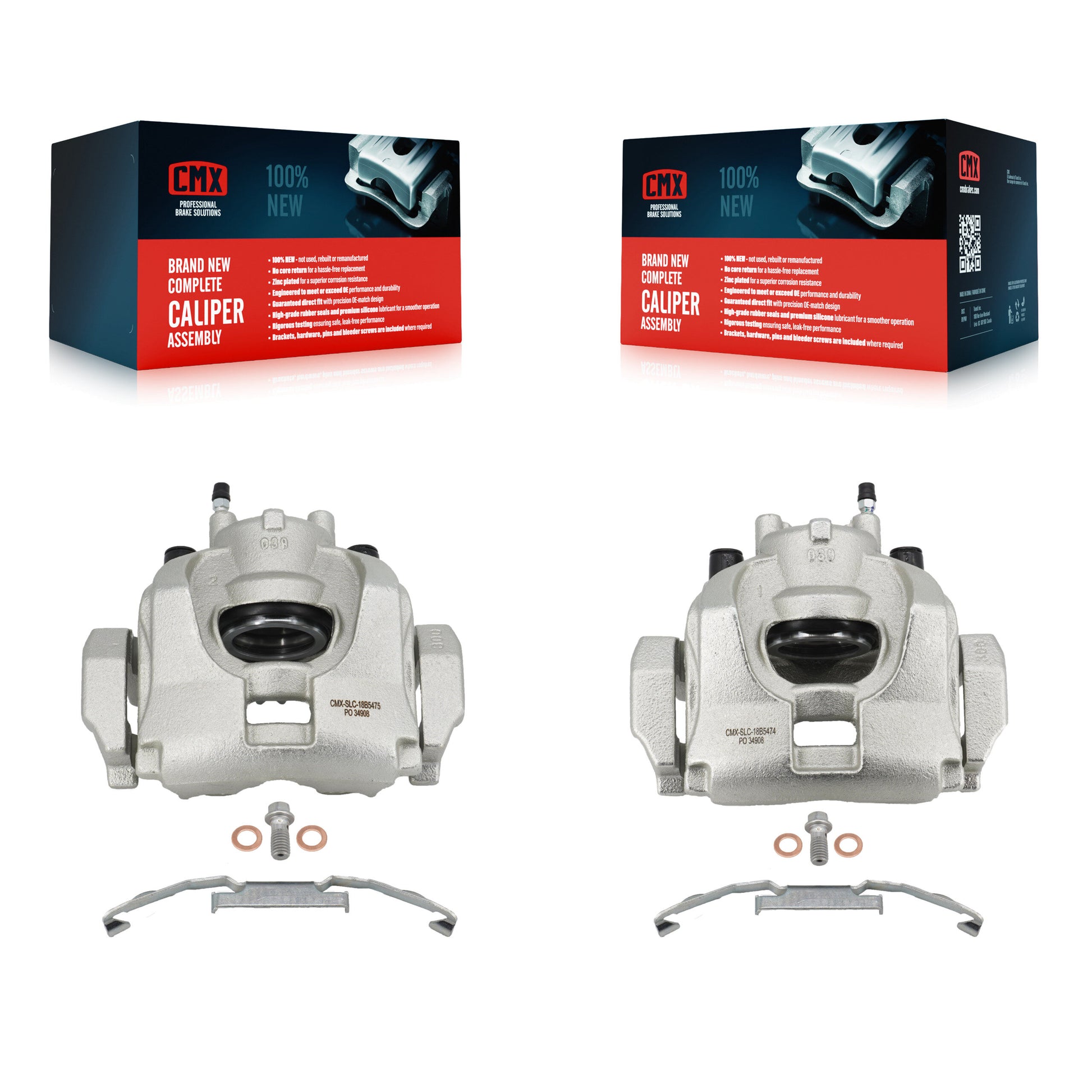 CMX KBC-100140 Disc Brake Caliper for 2013-2020 Ford Fusion, Ford Police Responder Hybrid, Lincoln MKZ - Front product image