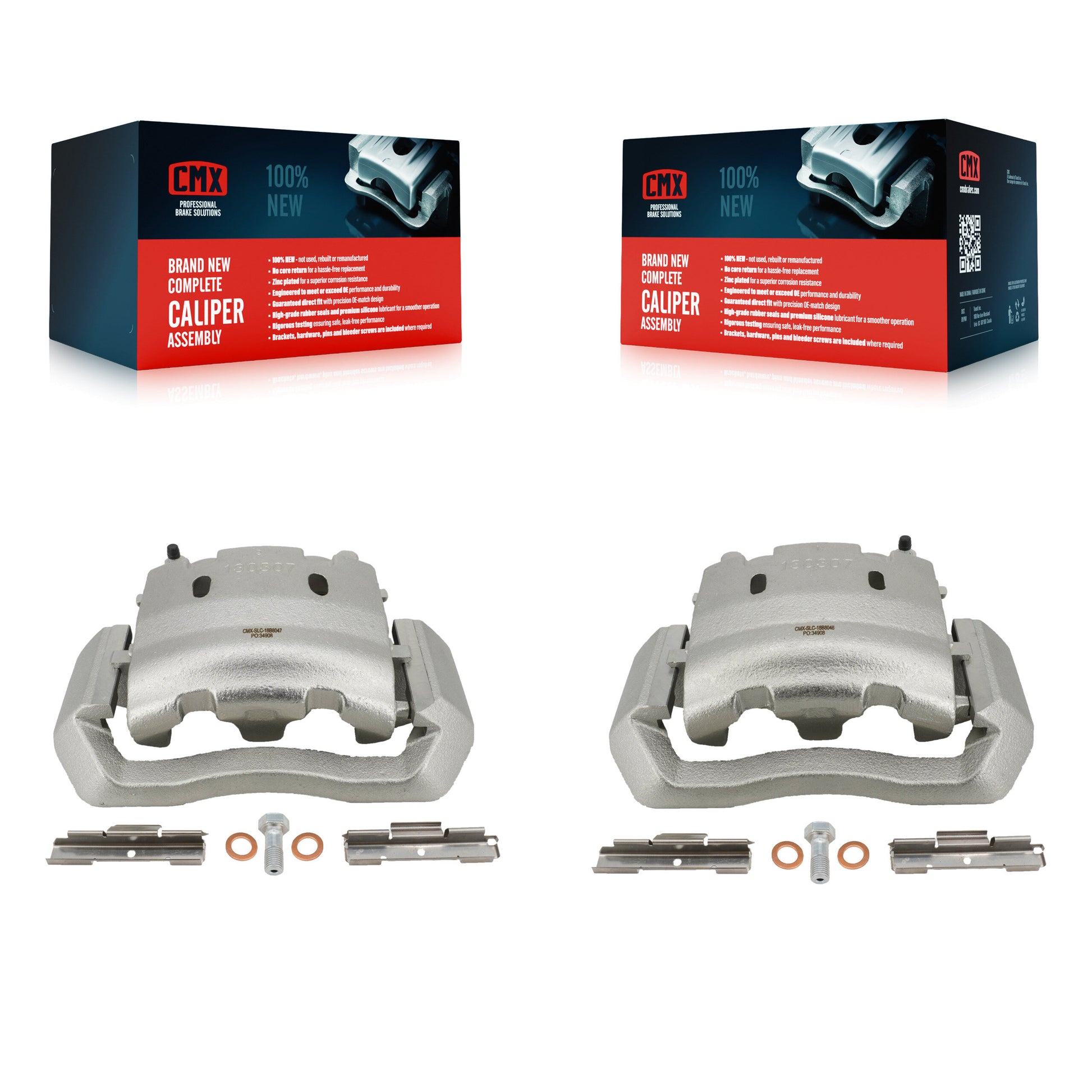 CMX KBC-100156 Disc Brake Caliper for 1999-2004 Ford E-550 Super Duty, Ford E-550 Econoline Super Duty, Ford F-450 Super Duty & more - Front product image