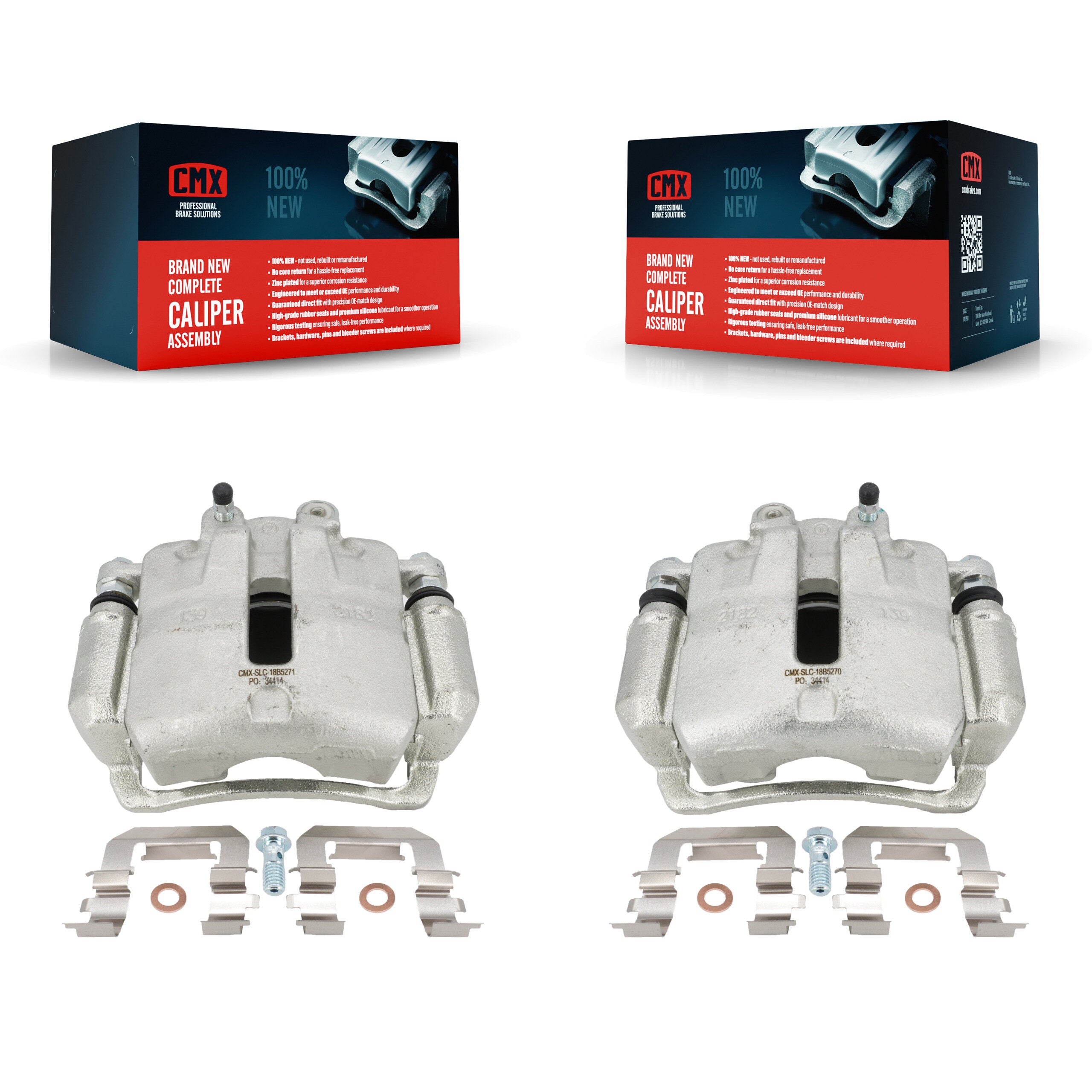 CMX KBC-100159 Disc Brake Caliper for 2010-2020 Buick Regal, Buick Cascada, Chevrolet Equinox & more - Front product image