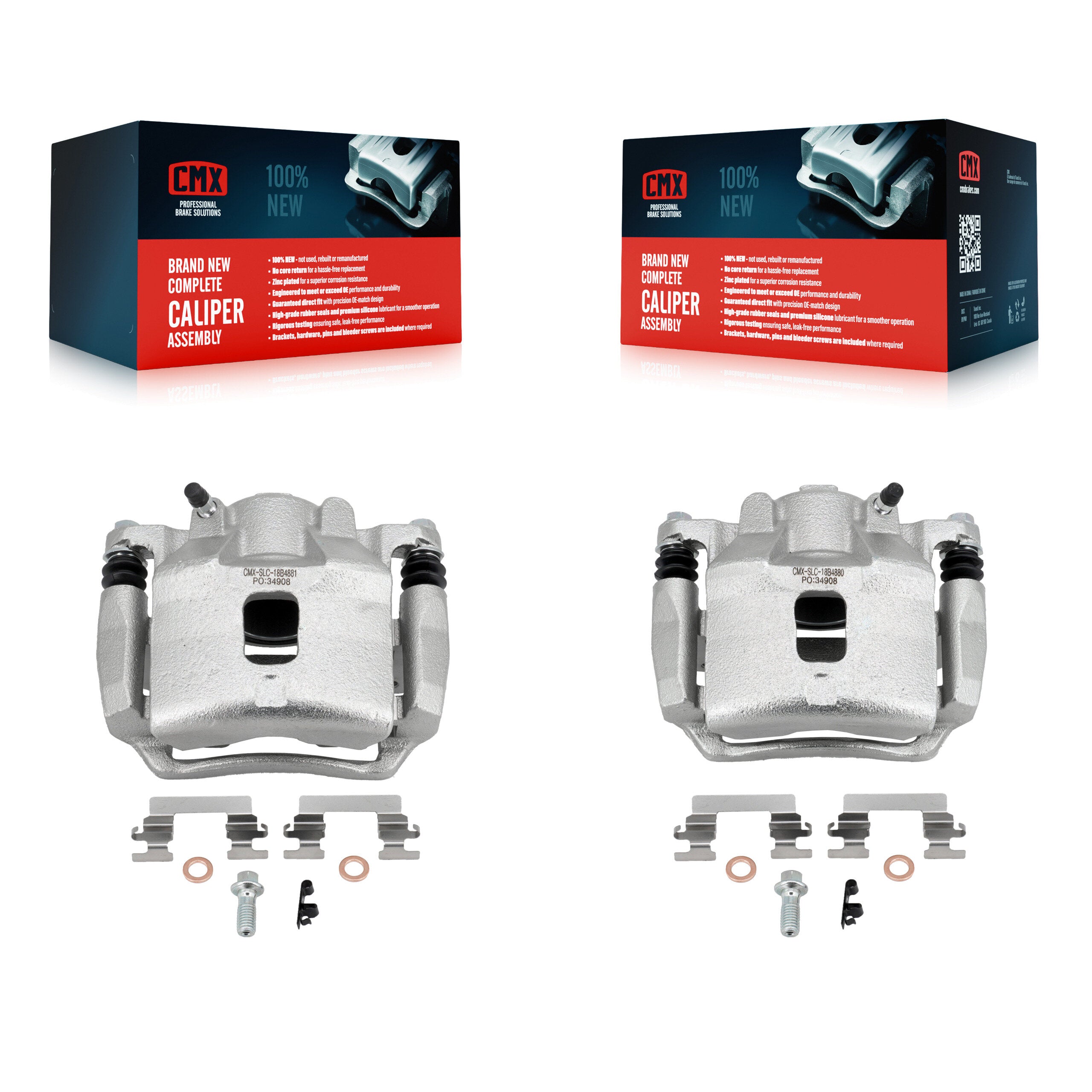 CMX KBC-100160 Disc Brake Caliper for 2003-2010 Pontiac G5, Chevrolet Cobalt, Pontiac Pursuit & more - Front product image
