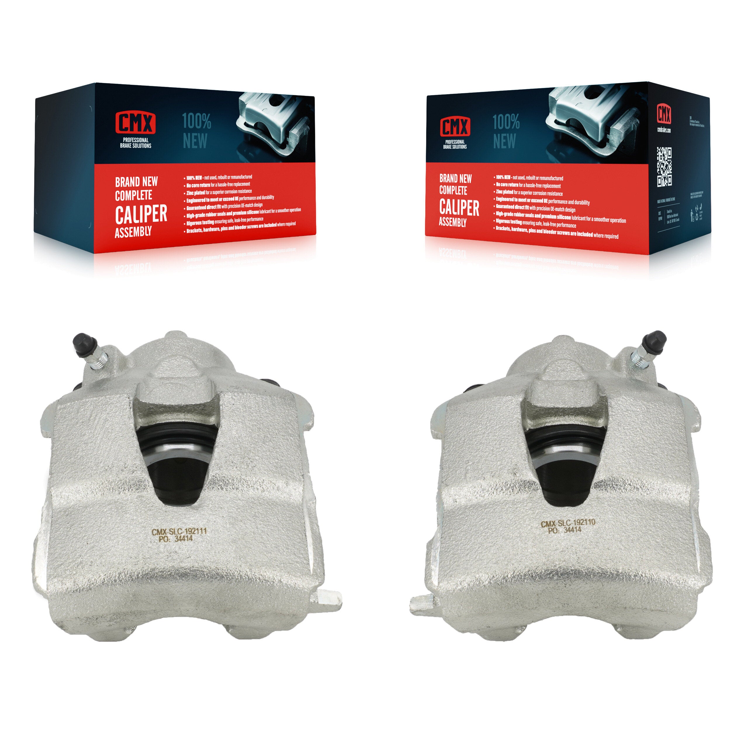 CMX KBC-100169 Disc Brake Caliper for 1998-2015 Volkswagen Jetta, Volkswagen Golf City, Volkswagen Jetta City & more - Front product image