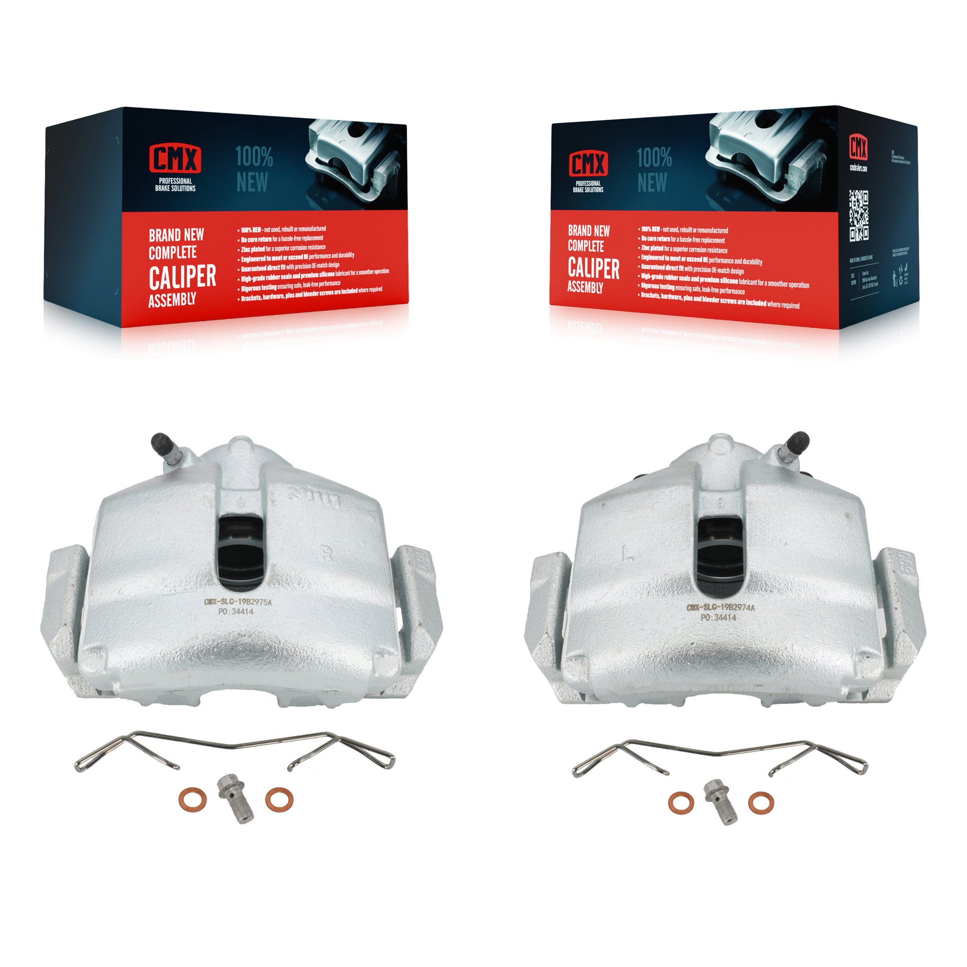 CMX KBC-100177 Disc Brake Caliper for 2005-2018 Volkswagen Jetta, Volkswagen Beetle, Volkswagen CC & more - Front product image