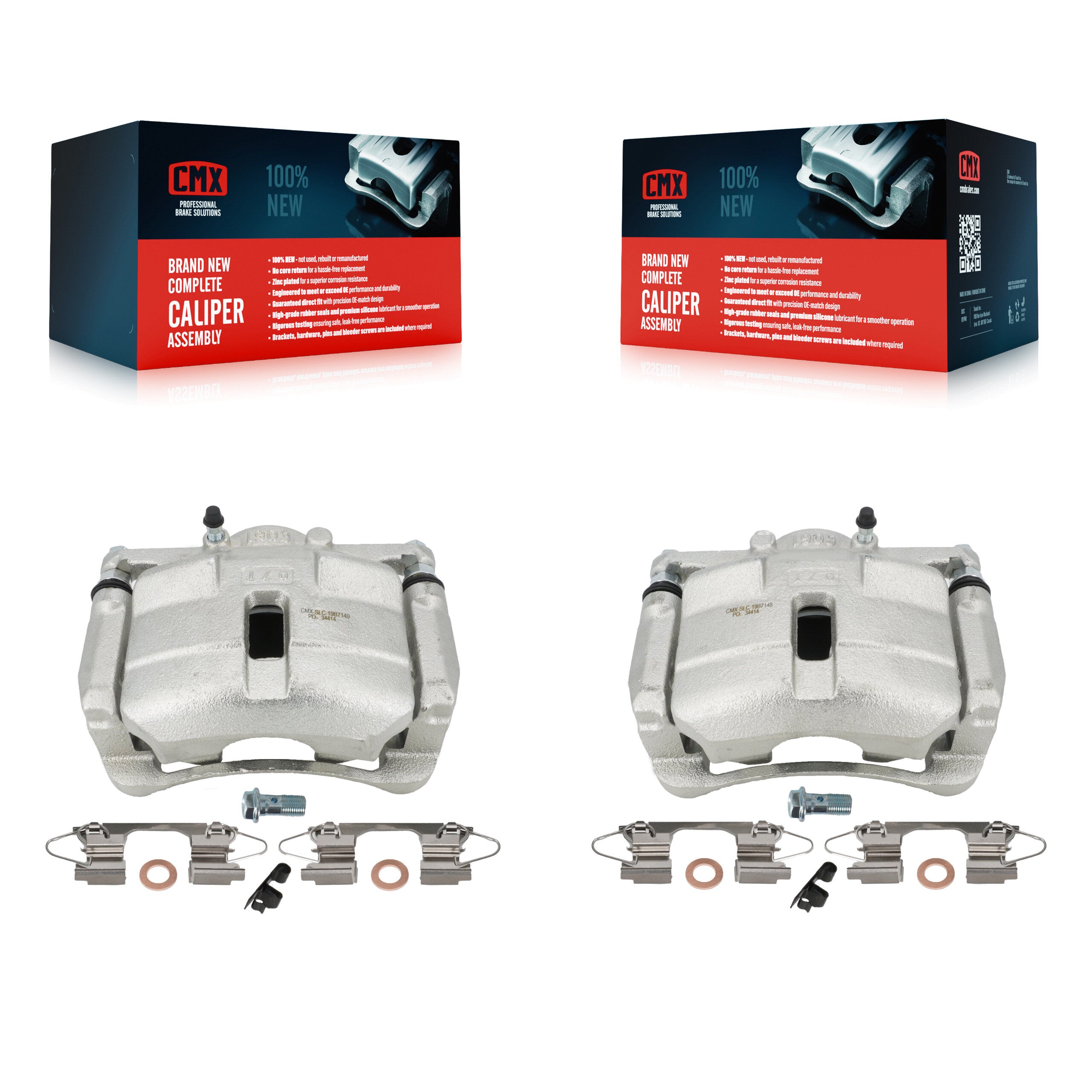 CMX KBC-100193 Disc Brake Caliper for 2014-2022 Nissan Rogue, Nissan Rogue Sport - Front product image