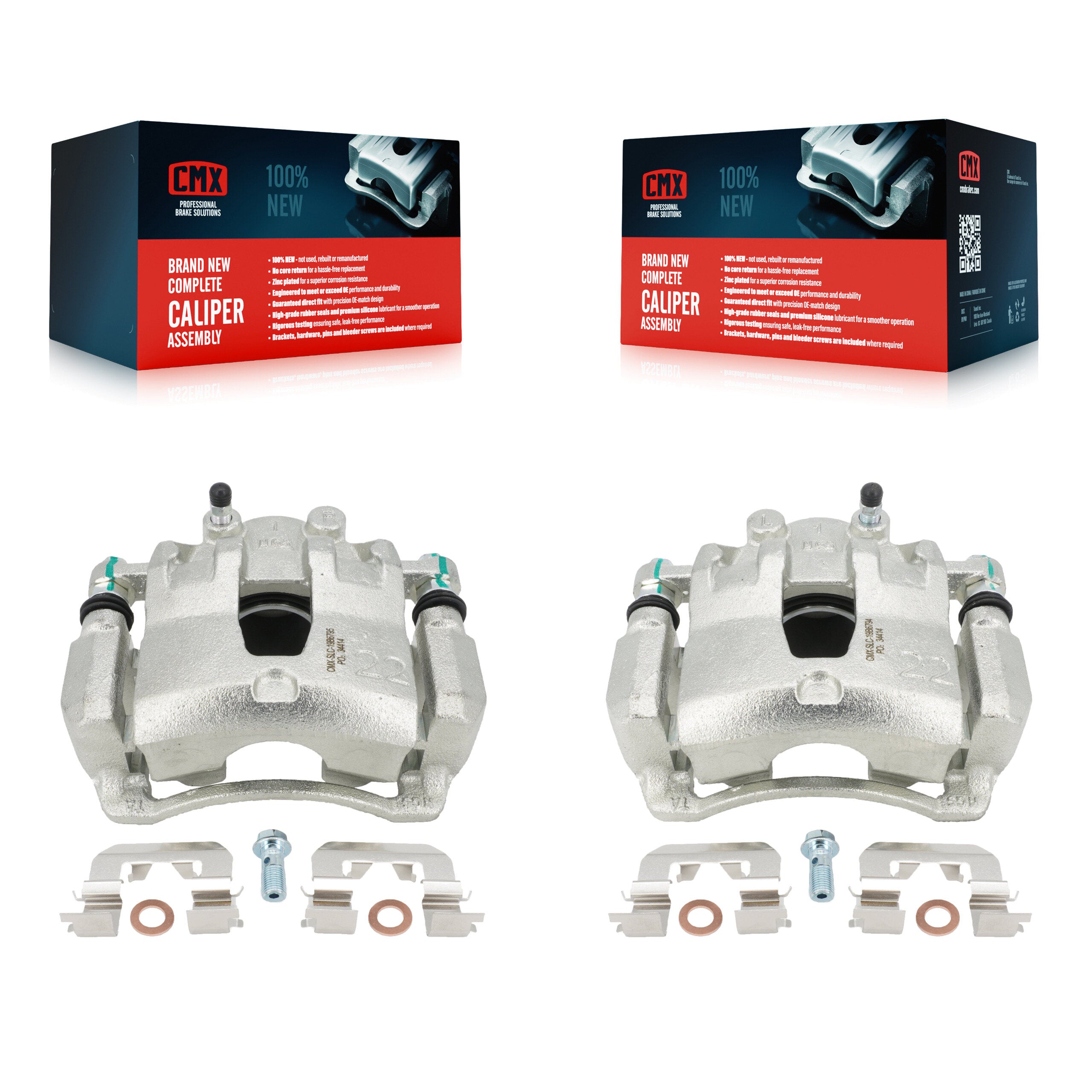 CMX KBC-100223 Disc Brake Caliper for 2012-2017 Kia Rio, Hyundai Accent - Front product image