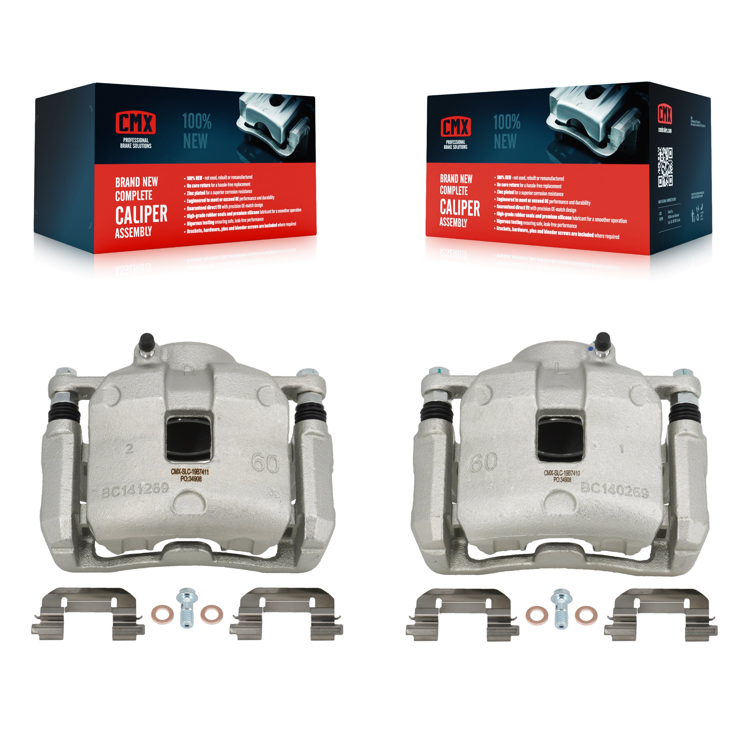 CMX KBC-100230 Disc Brake Caliper for 2016-2021 Hyundai Tucson, Kia Sportage - Front product image