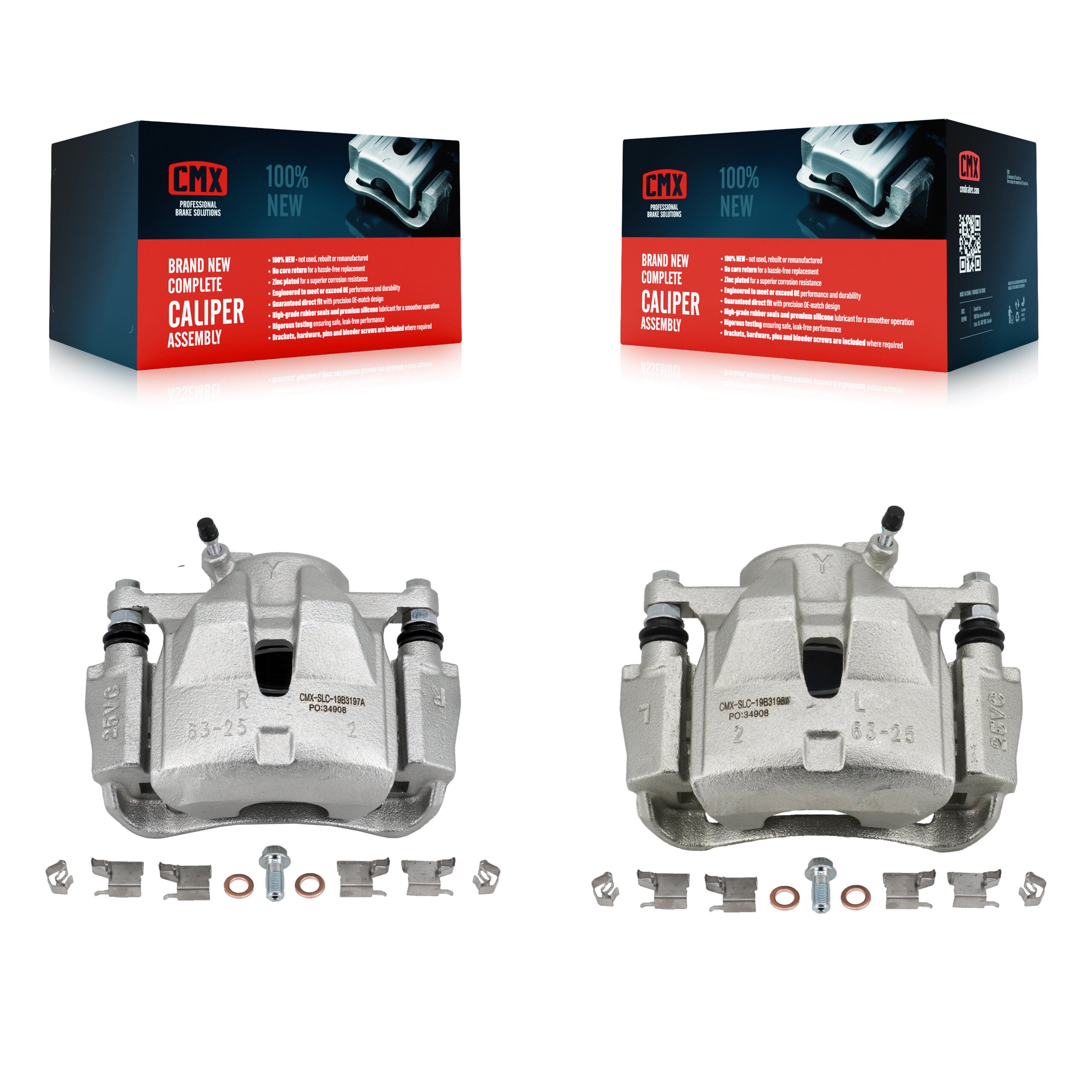 CMX KBC-100234 Disc Brake Caliper for 2008-2018 Toyota RAV4, Toyota Prius V, Lexus HS250h & more - Front product image