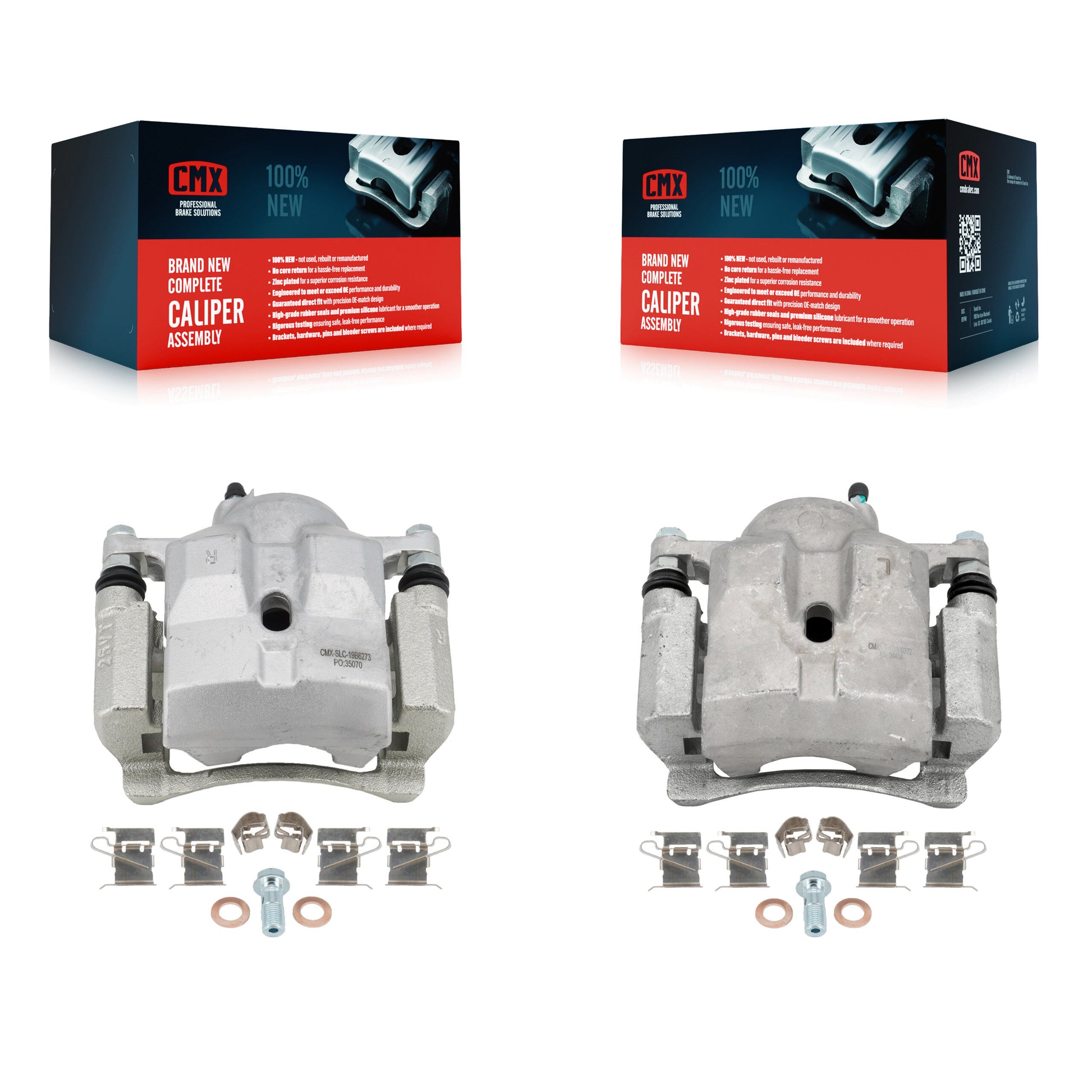CMX KBC-100253 Disc Brake Caliper for 2010-2022 Toyota Corolla, Toyota Prius Prime, Toyota Prius Plug-In & more - Front product image