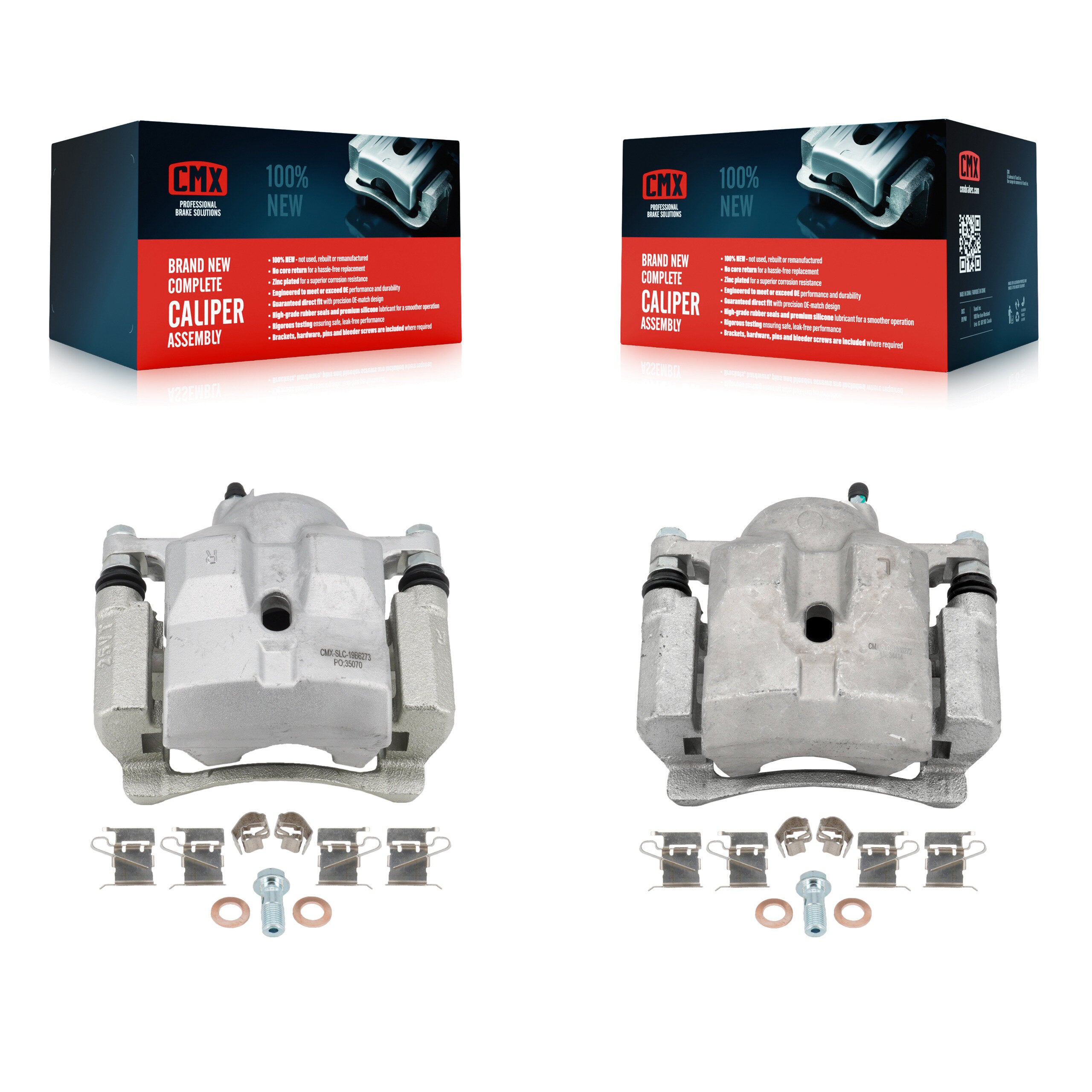 CMX KBC-100253 Disc Brake Caliper for 2010-2022 Toyota Corolla, Toyota Prius Prime, Toyota Prius Plug-In & more - Front product image
