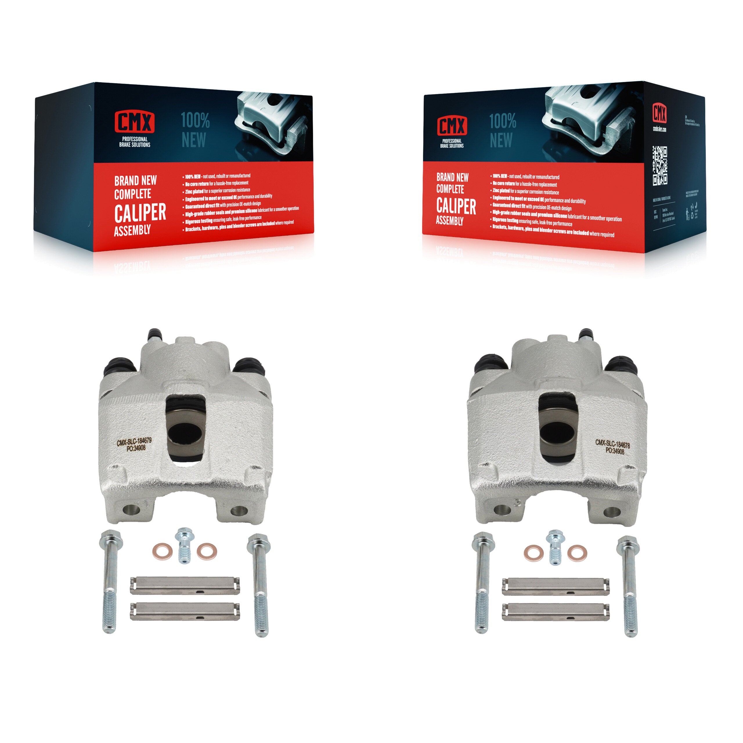 CMX KBC-100273 Disc Brake Caliper for 1997-2010 Ford F-150 Heritage, Lincoln Town Car, Lincoln Blackwood & more - Rear product image