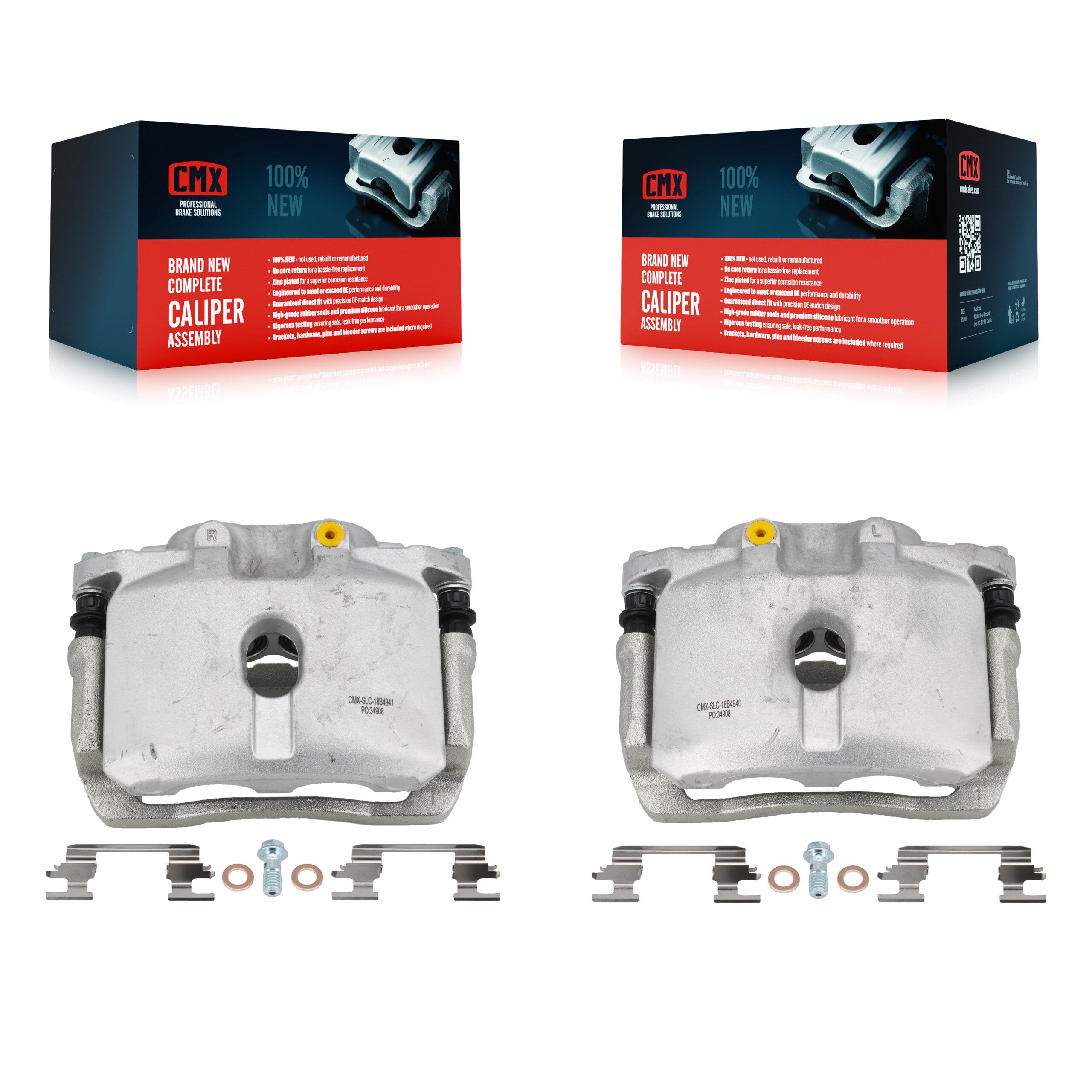 CMX KBC-100279 Disc Brake Caliper for 2002-2014 Cadillac Escalade, Chevrolet Avalanche 1500, Chevrolet Express 1500 & more - Rear product image