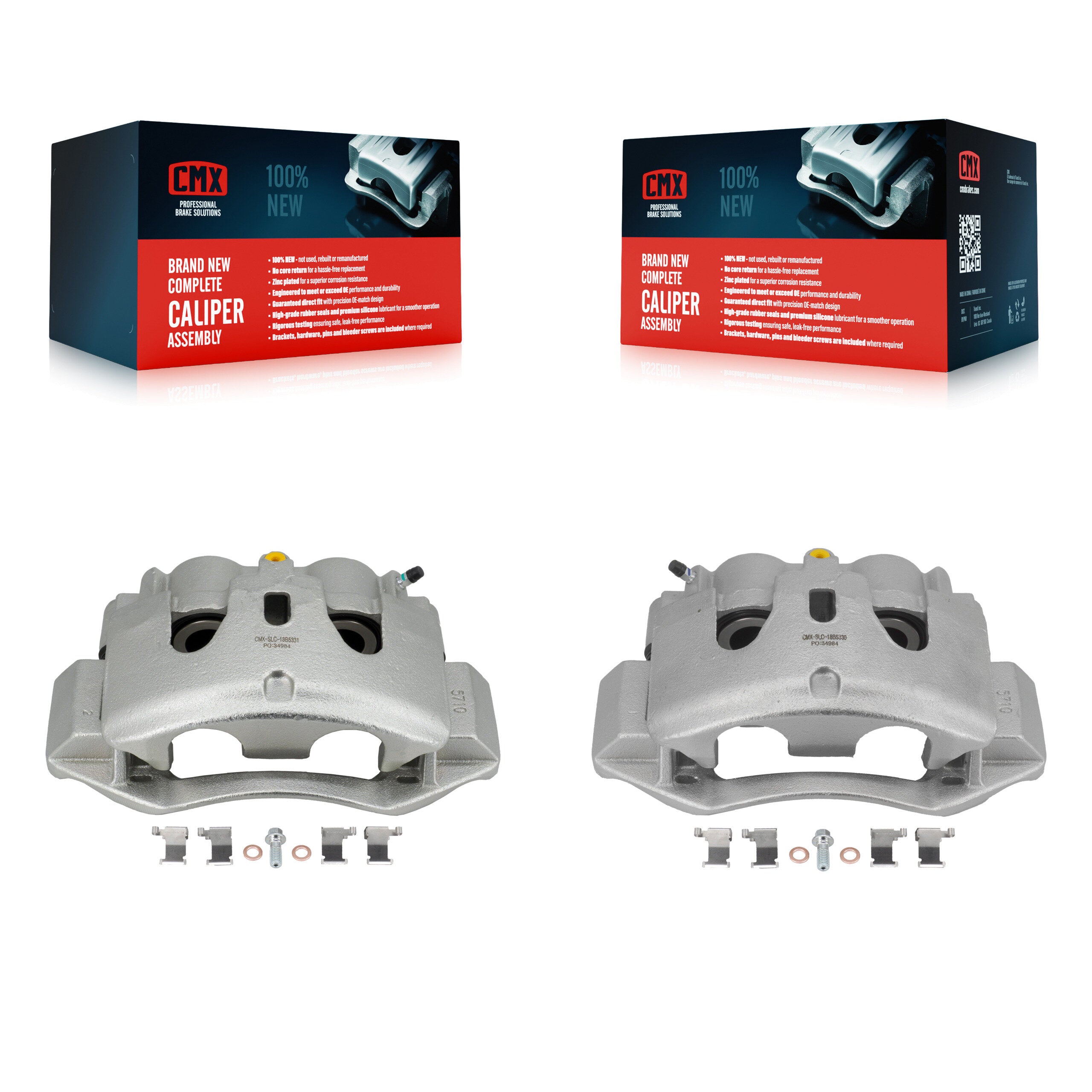 CMX KBC-100283 Disc Brake Caliper for 2011-2019 Chevrolet Silverado 3500 HD, GMC Sierra 3500 HD - Rear product image