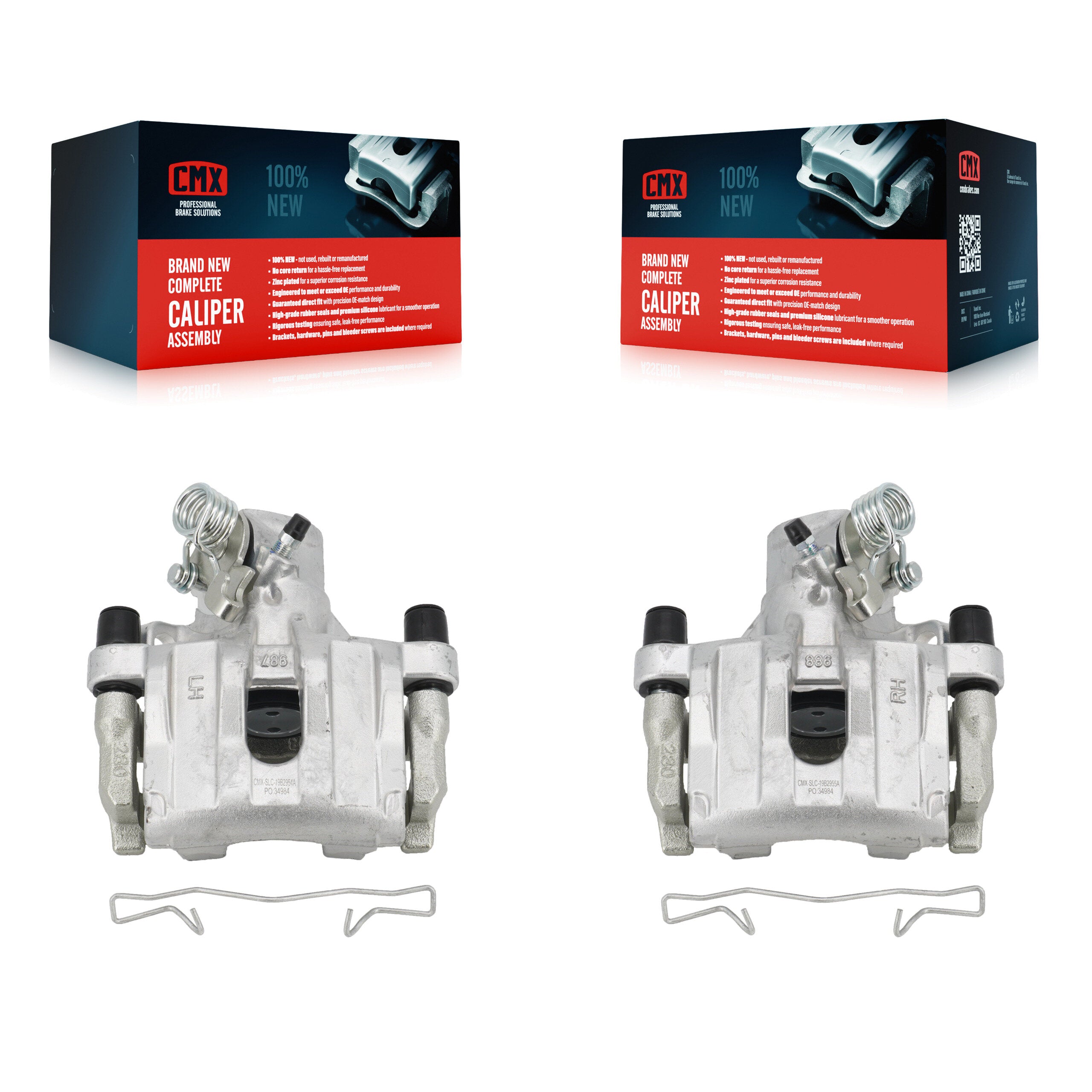 CMX KBC-100300 Disc Brake Caliper for 2004-2013 Mazda 3, Mazda 3 Sport, Volvo C30 & more - Rear product image