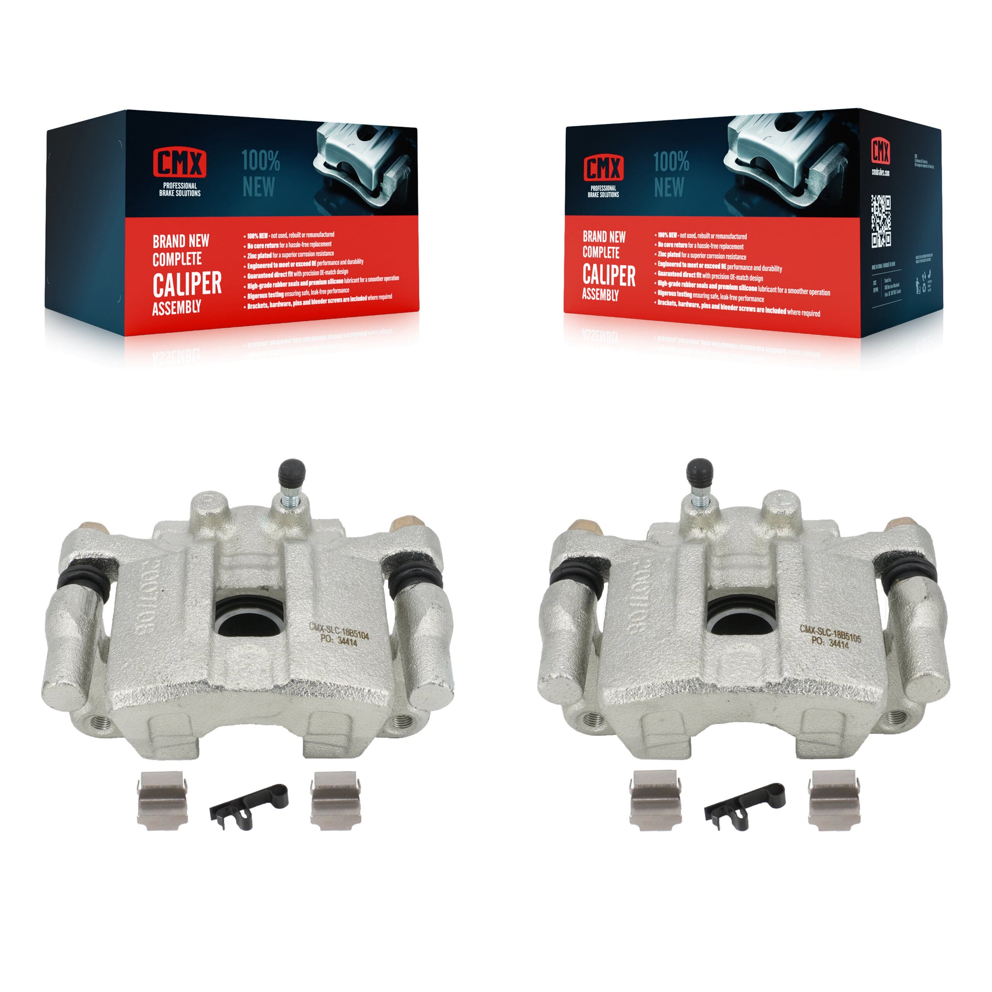 CMX KBC-100305 Disc Brake Caliper for 2007-2017 Jeep Compass, Mitsubishi Lancer, Chrysler 200 & more - Rear product image