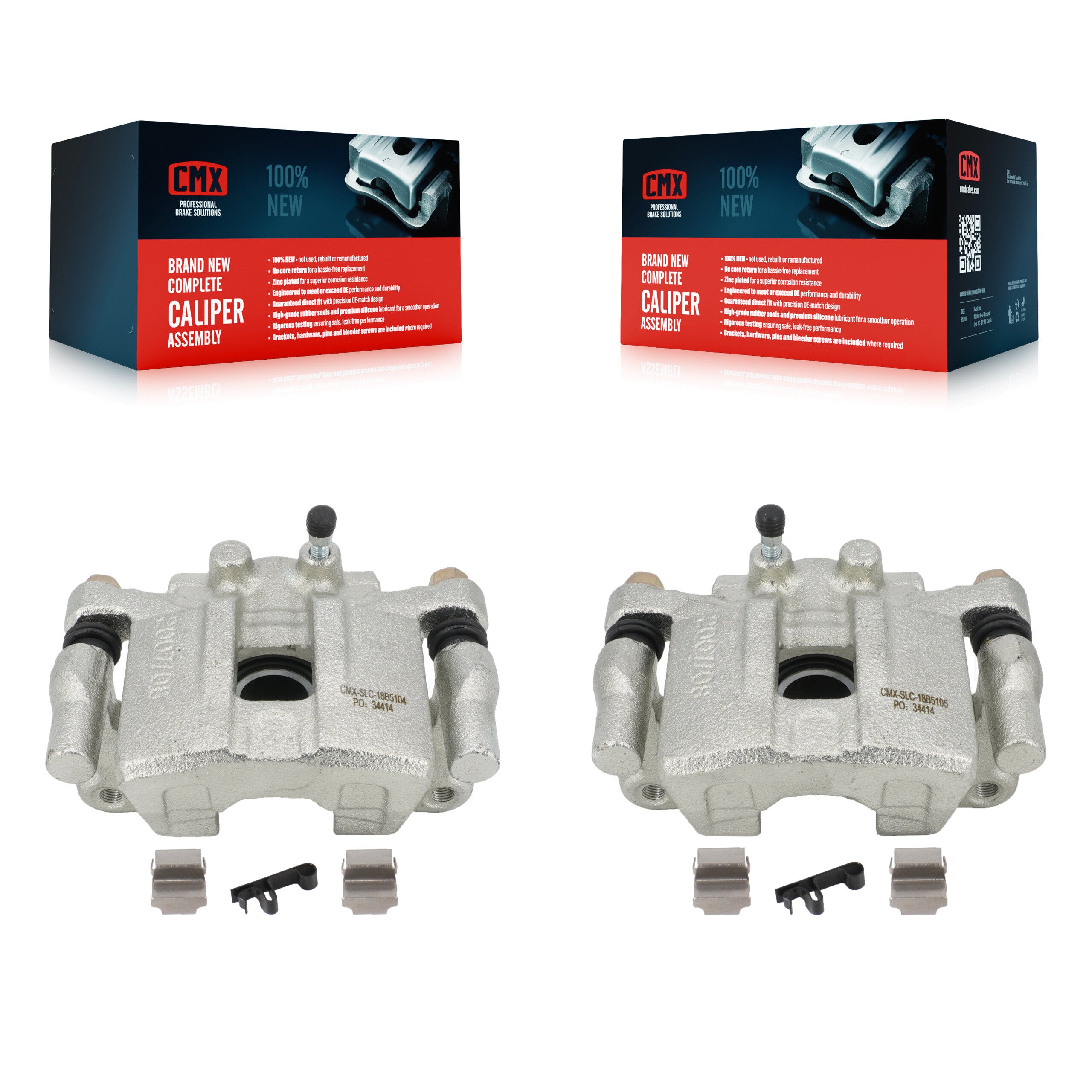 CMX KBC-100305 Disc Brake Caliper for 2007-2017 Jeep Compass, Mitsubishi Lancer, Chrysler 200 & more - Rear product image