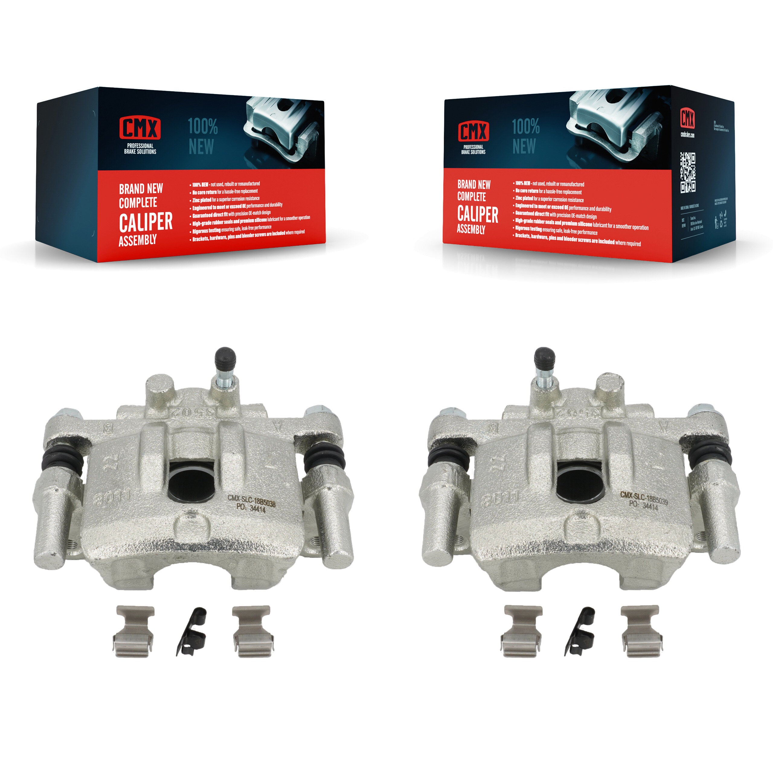 CMX KBC-100306 Disc Brake Caliper for 2007-2017 Jeep Compass, Mitsubishi Lancer, Chrysler 200 & more - Rear product image