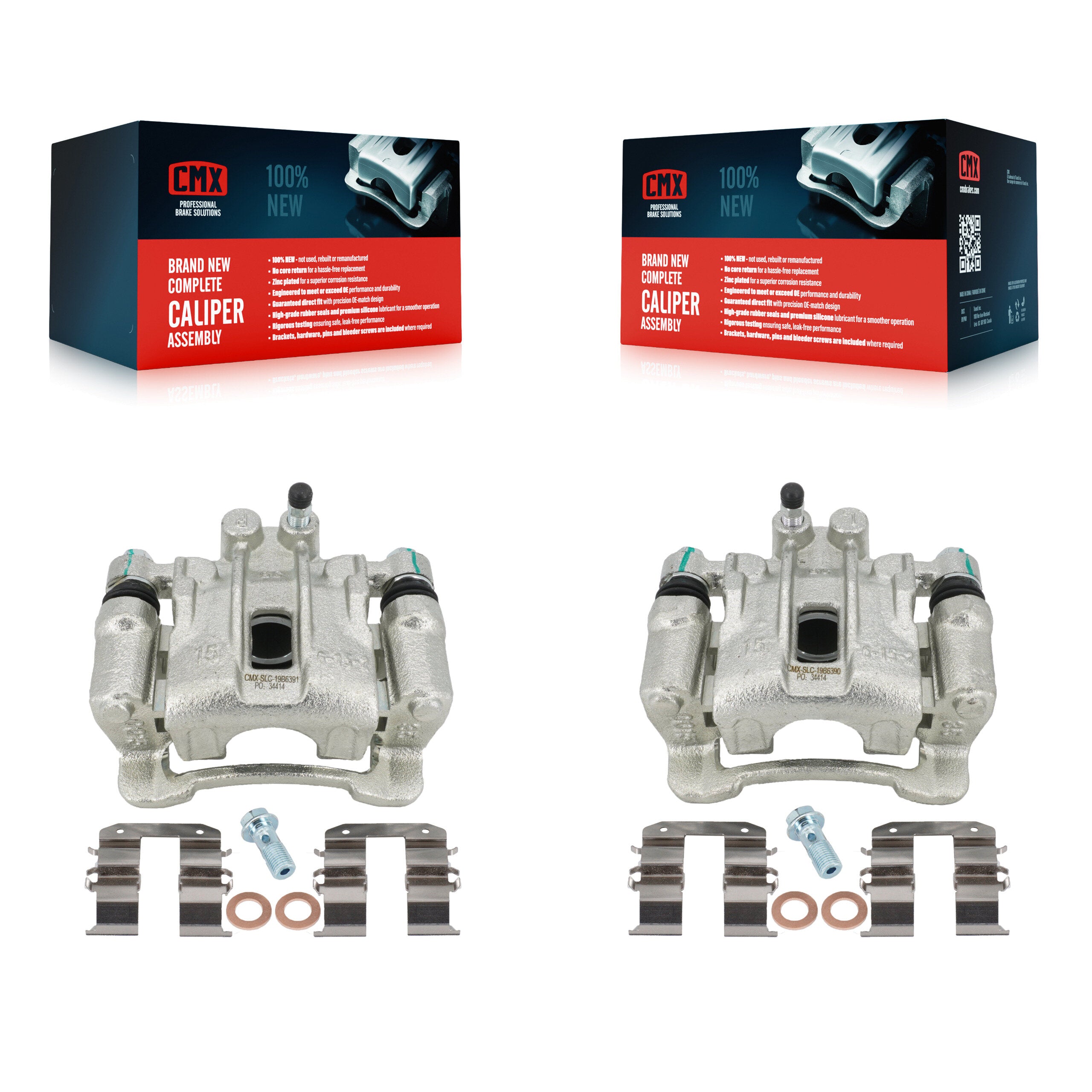 CMX KBC-100339 Disc Brake Caliper for 2010-2016 Kia Sportage, Hyundai Tucson - Rear product image