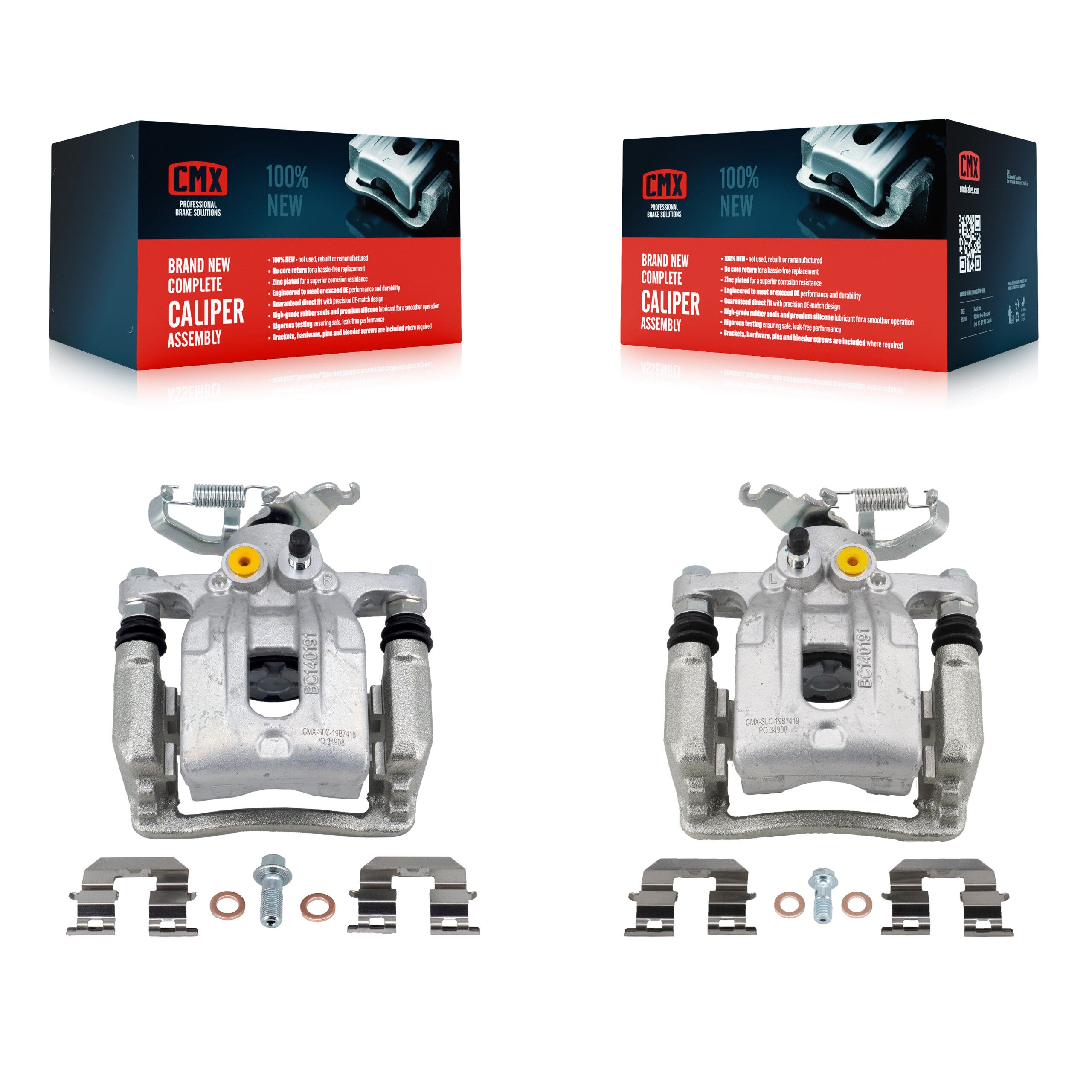 CMX KBC-100355 Disc Brake Caliper for 2017-2022 Kia Niro, Hyundai Elantra, Hyundai Ioniq - Rear product image