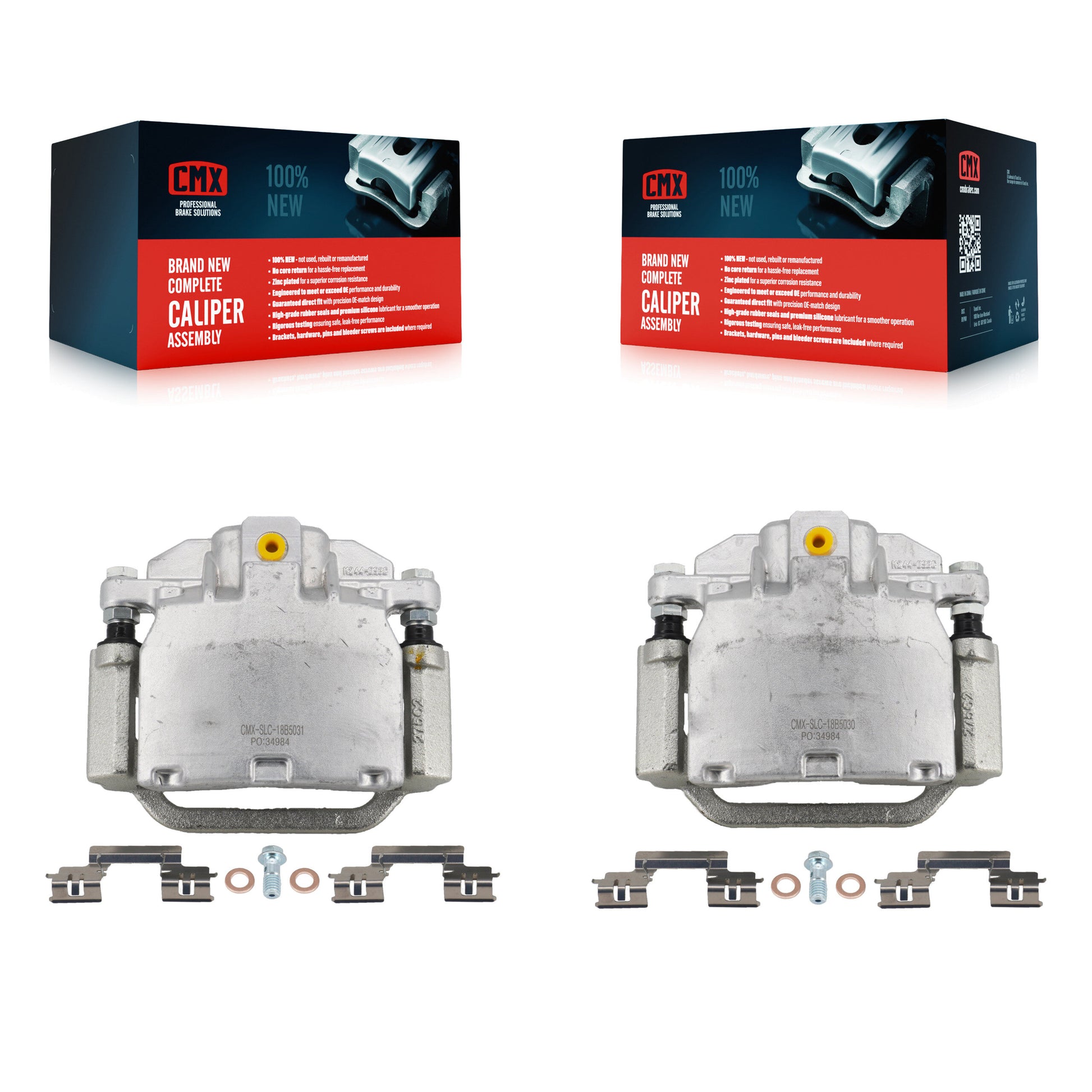 CMX KBC-100372 Disc Brake Caliper for 2007-2020 Chevrolet Suburban, Chevrolet Silverado 1500 LD, GMC Sierra 1500 Limited & more - Rear product image