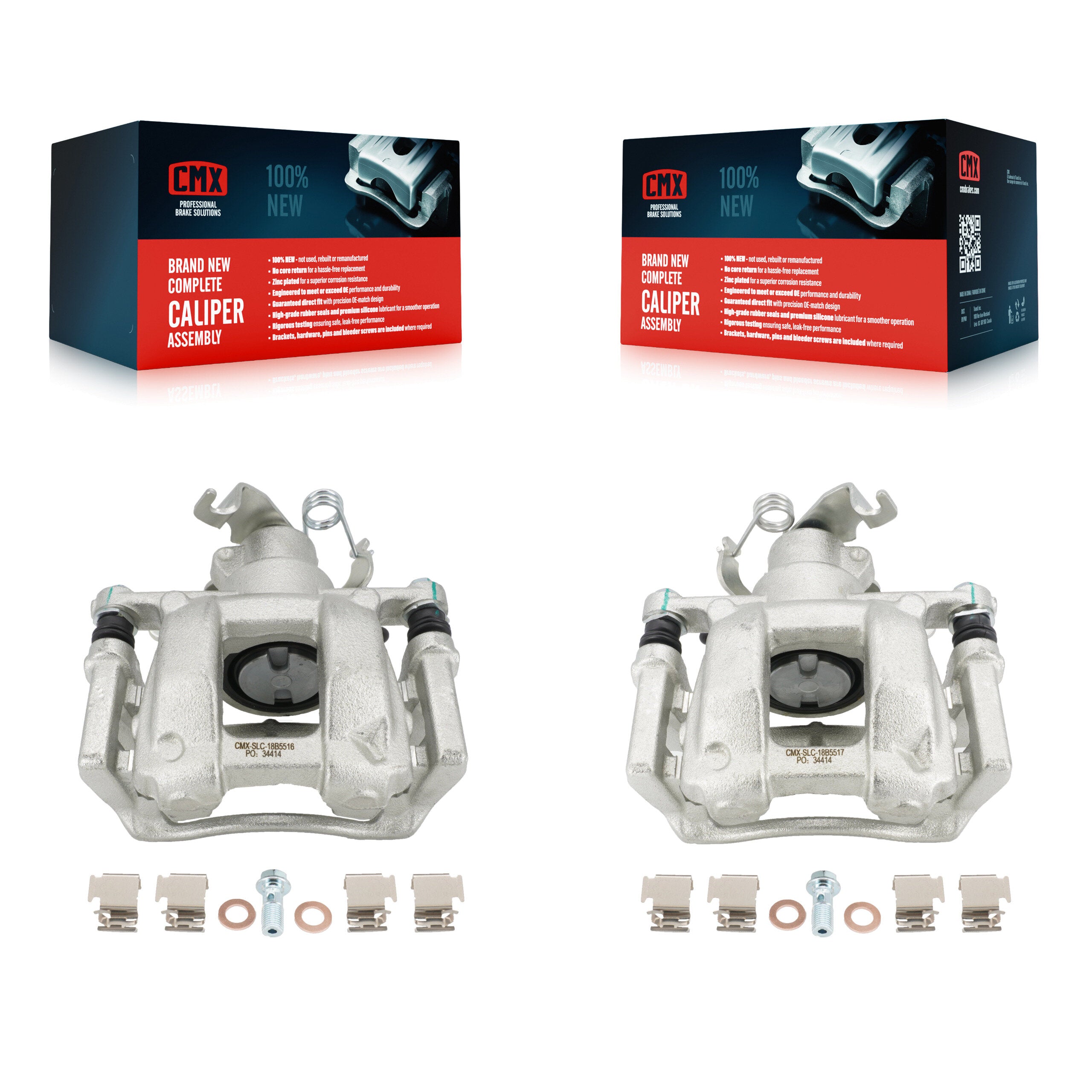 CMX KBC-100386 Disc Brake Caliper for 2015-2019 Ford Transit-150, Ford Transit-250, Ford Transit-350 & more - Rear product image