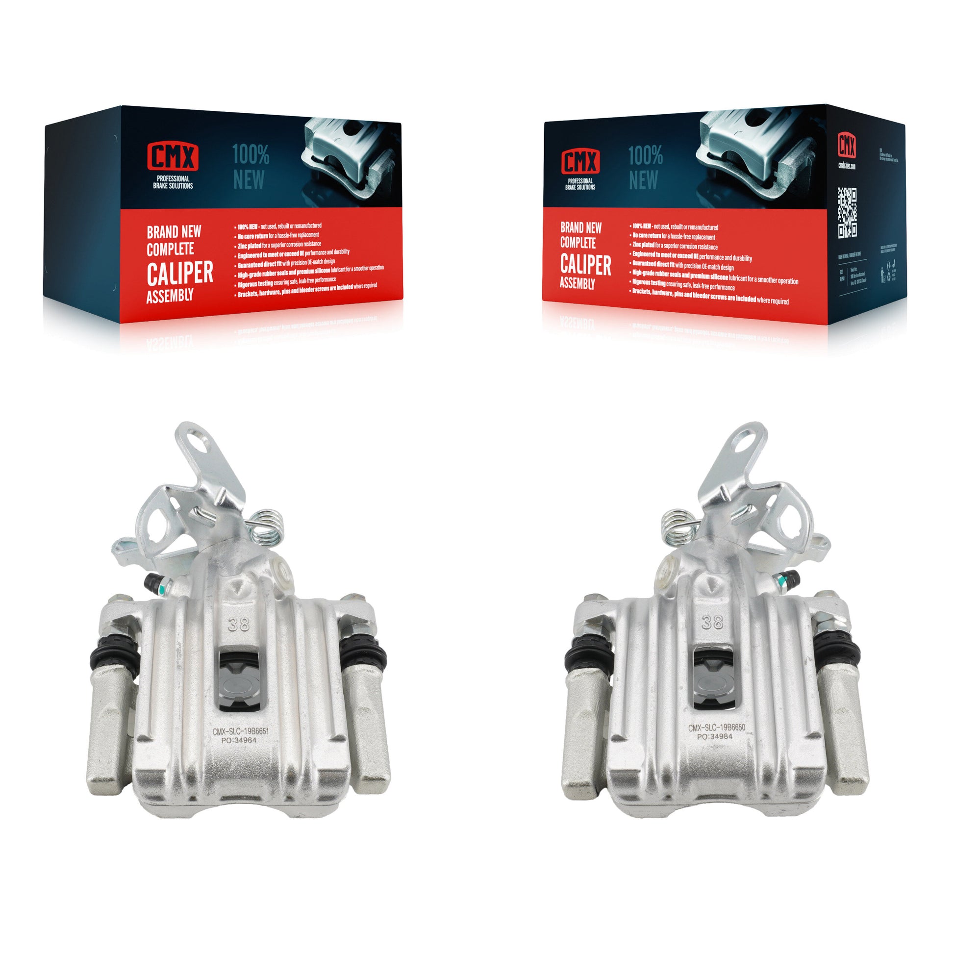 CMX KBC-100388 Disc Brake Caliper for 2010-2019 Volkswagen Beetle, Volkswagen Jetta, Volkswagen Golf & more - Rear product image