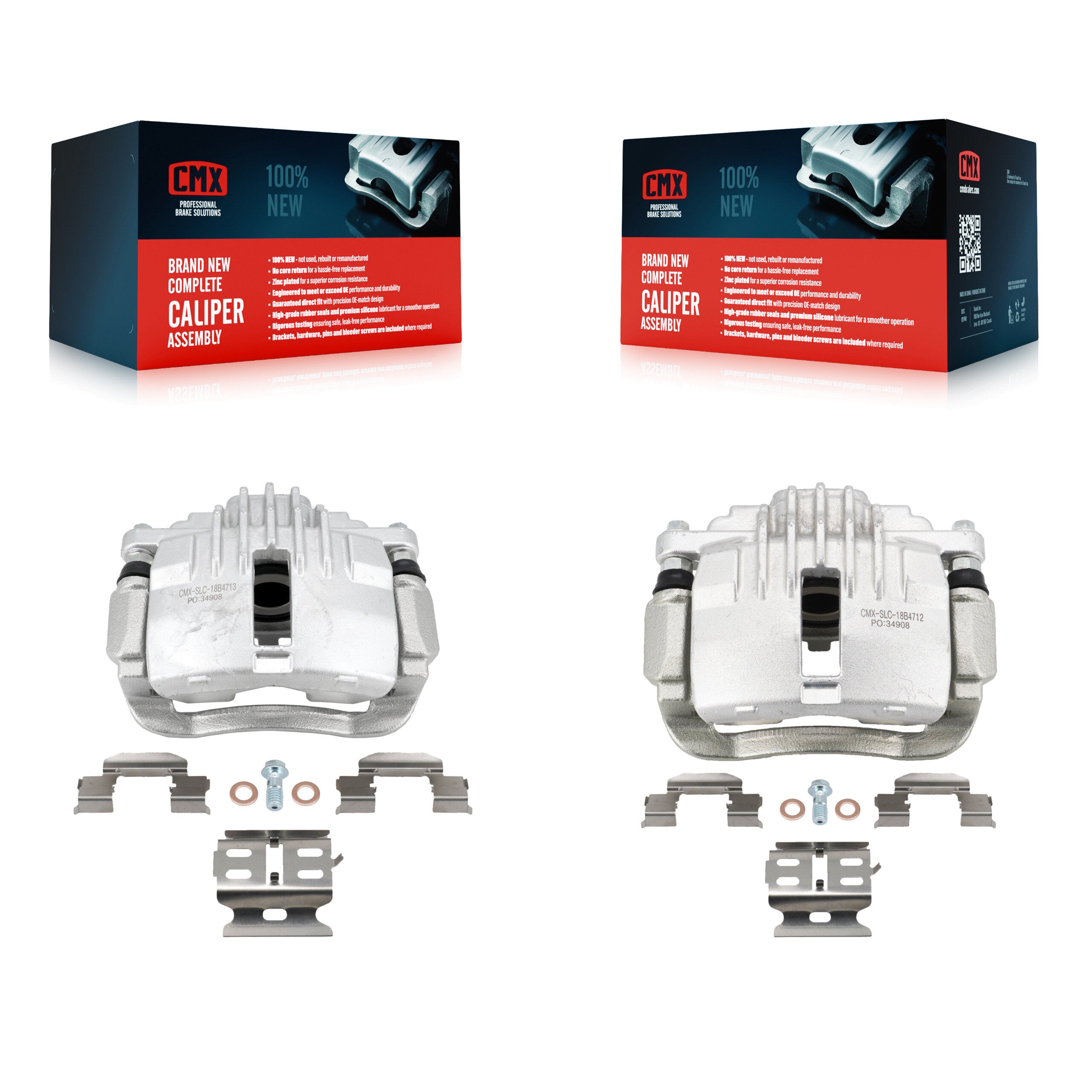 CMX KBC-100401 Disc Brake Caliper for 1997-2005 Chevrolet S10, Chevrolet Blazer, GMC Jimmy & more - Rear product image