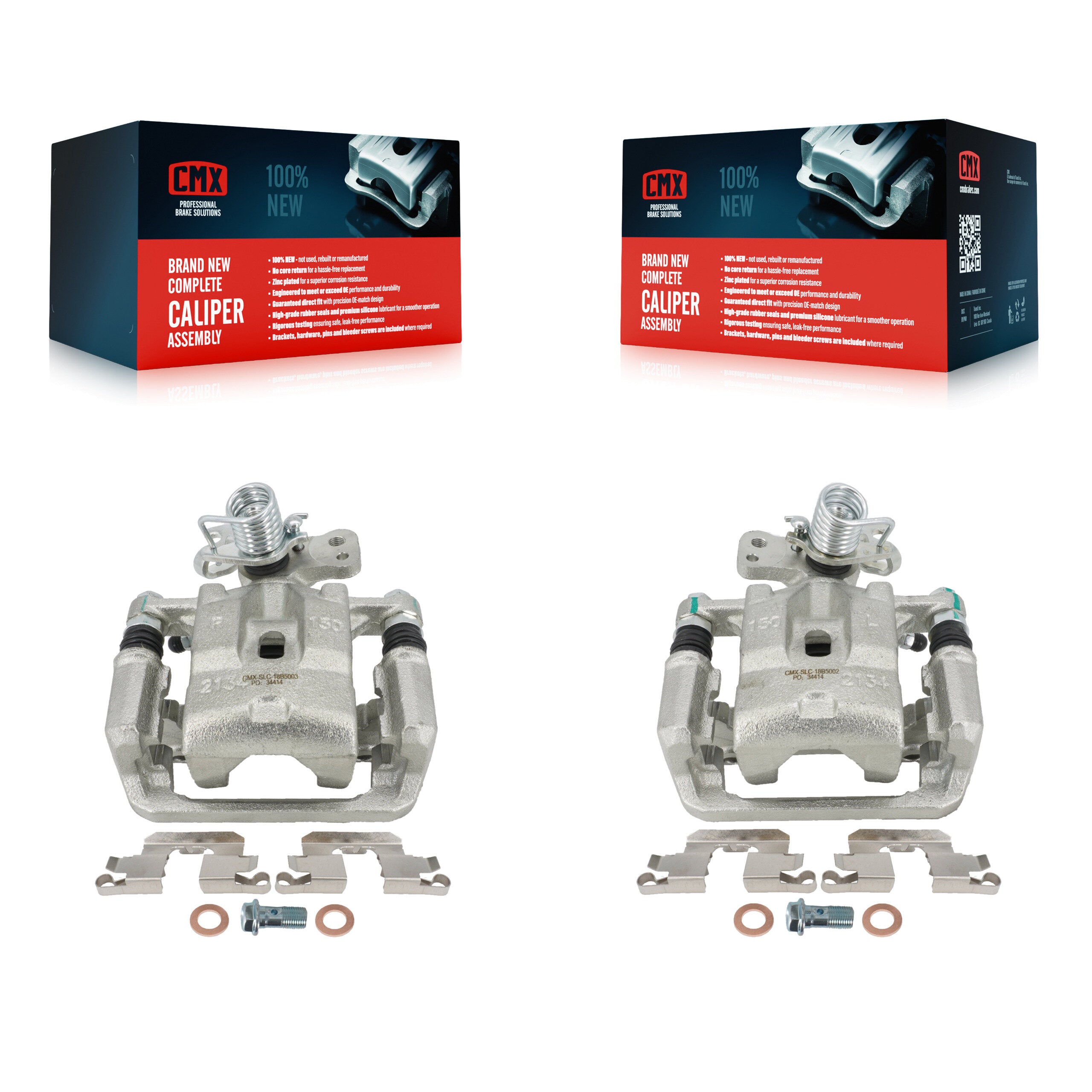 CMX KBC-100405 Disc Brake Caliper for 2006-2013 Mazda 6, Lincoln MKZ, Ford Fusion & more - Rear product image