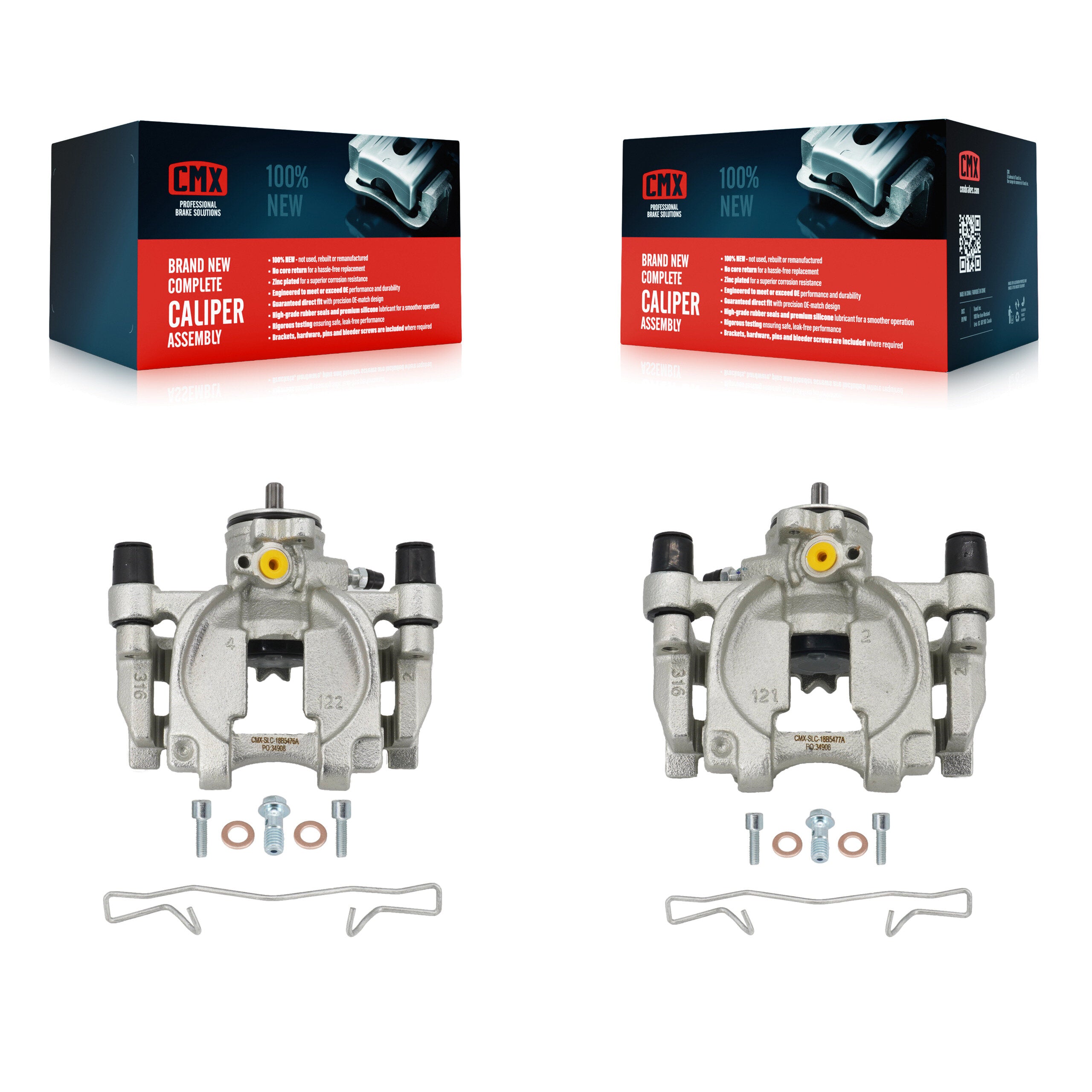 CMX KBC-100428 Disc Brake Caliper for 2013-2022 Ford Edge, Ford Fusion, Lincoln MKZ & more - Rear product image