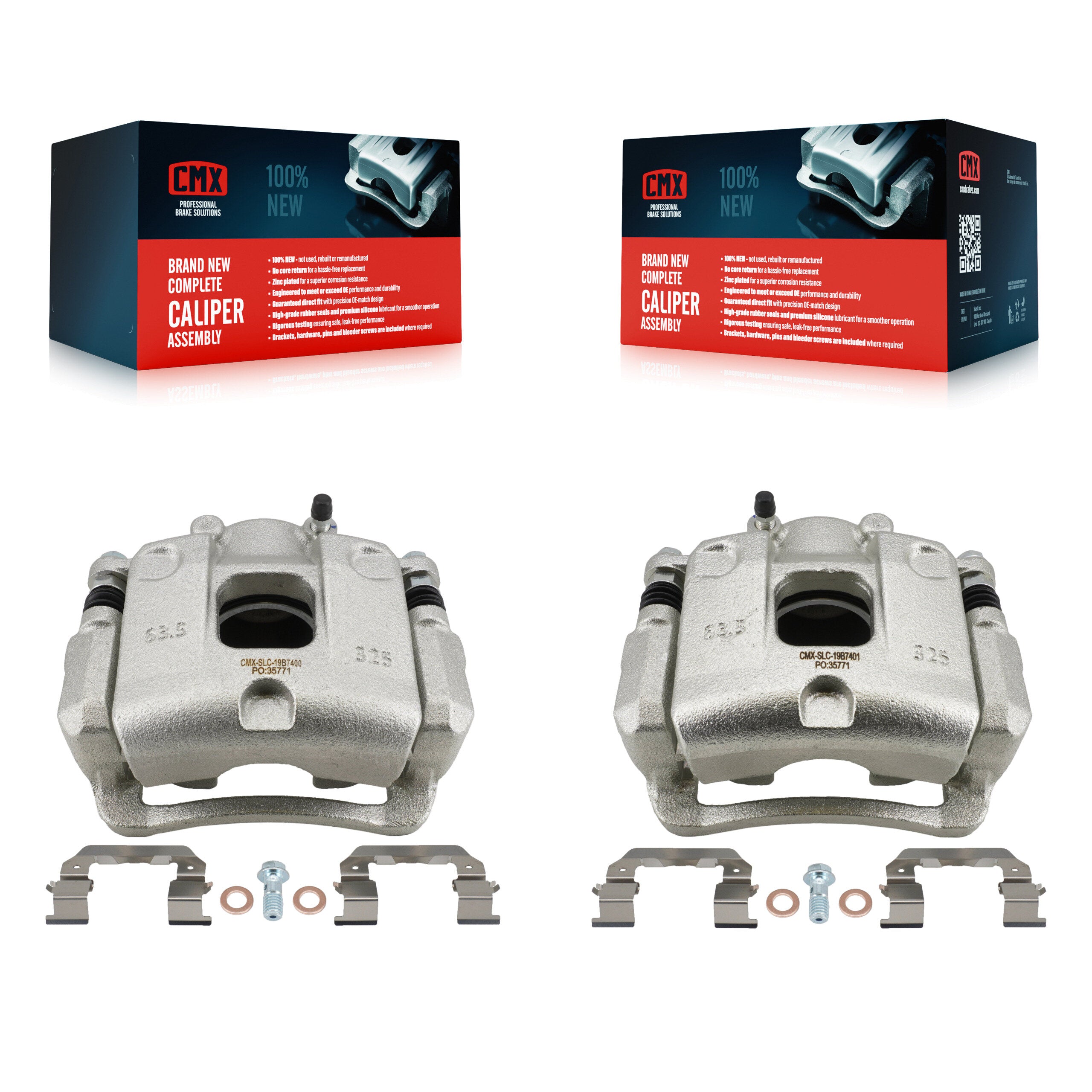 CMX KBC-100664 Disc Brake Caliper for 2017-2018 Hyundai Santa Fe Sport - Front product image