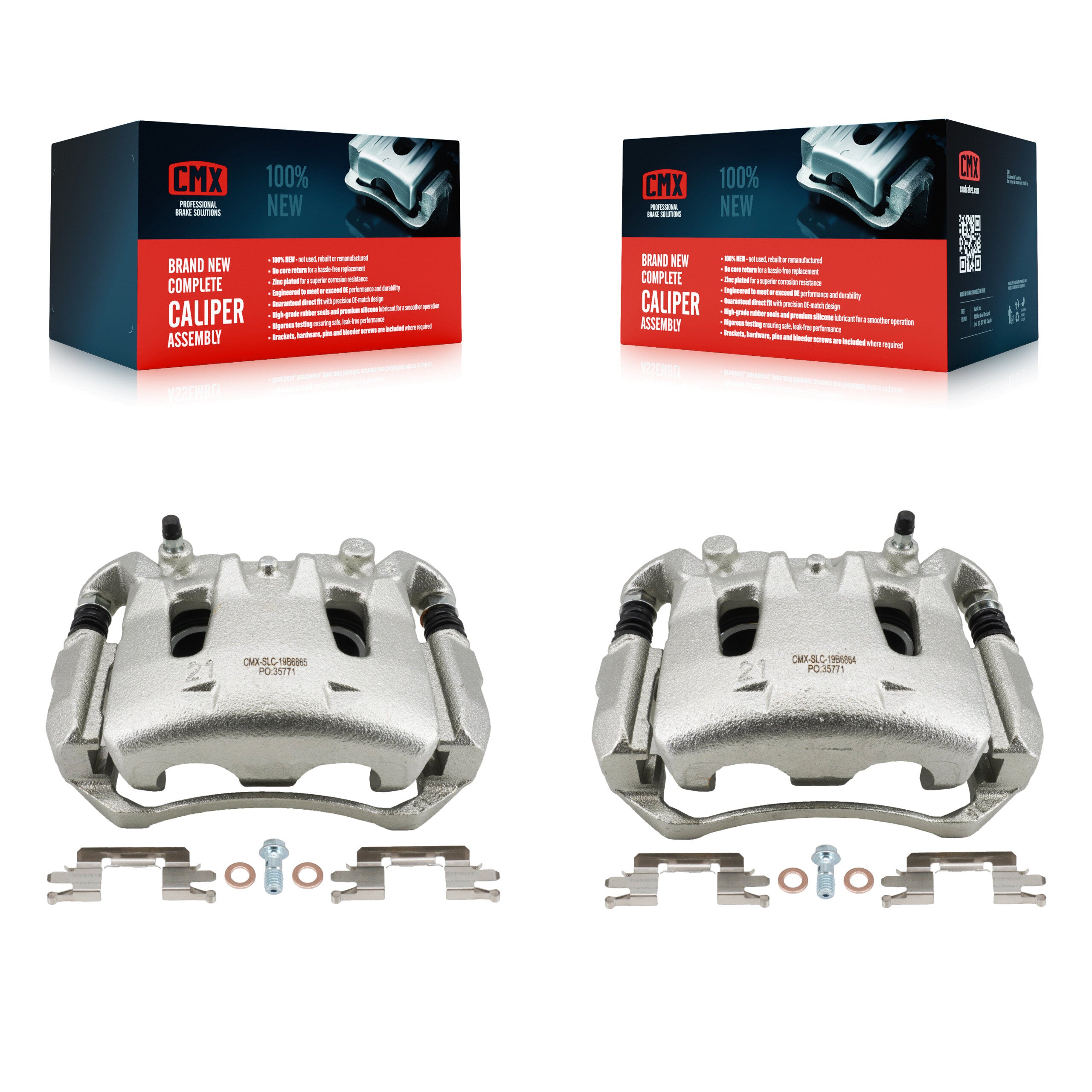CMX KBC-100669 Disc Brake Caliper for 2011-2025 Nissan LEAF, Chevrolet City Express, Nissan NV200 - Front product image
