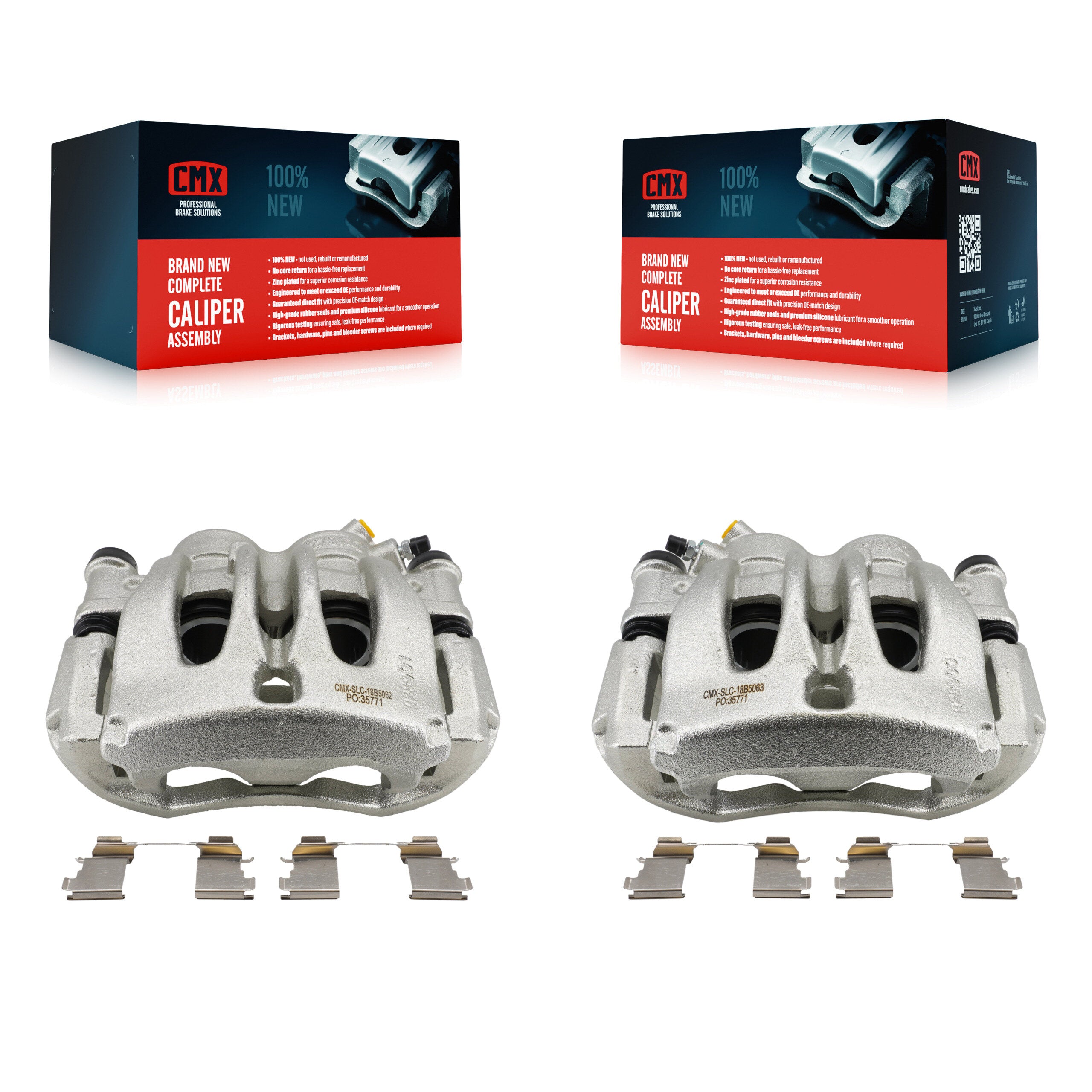 CMX KBC-100672 Disc Brake Caliper for 2007-2023 Mercedes-Benz Metris, Mercedes-Benz Sprinter 2500, Dodge Sprinter 2500 & more - Front product image