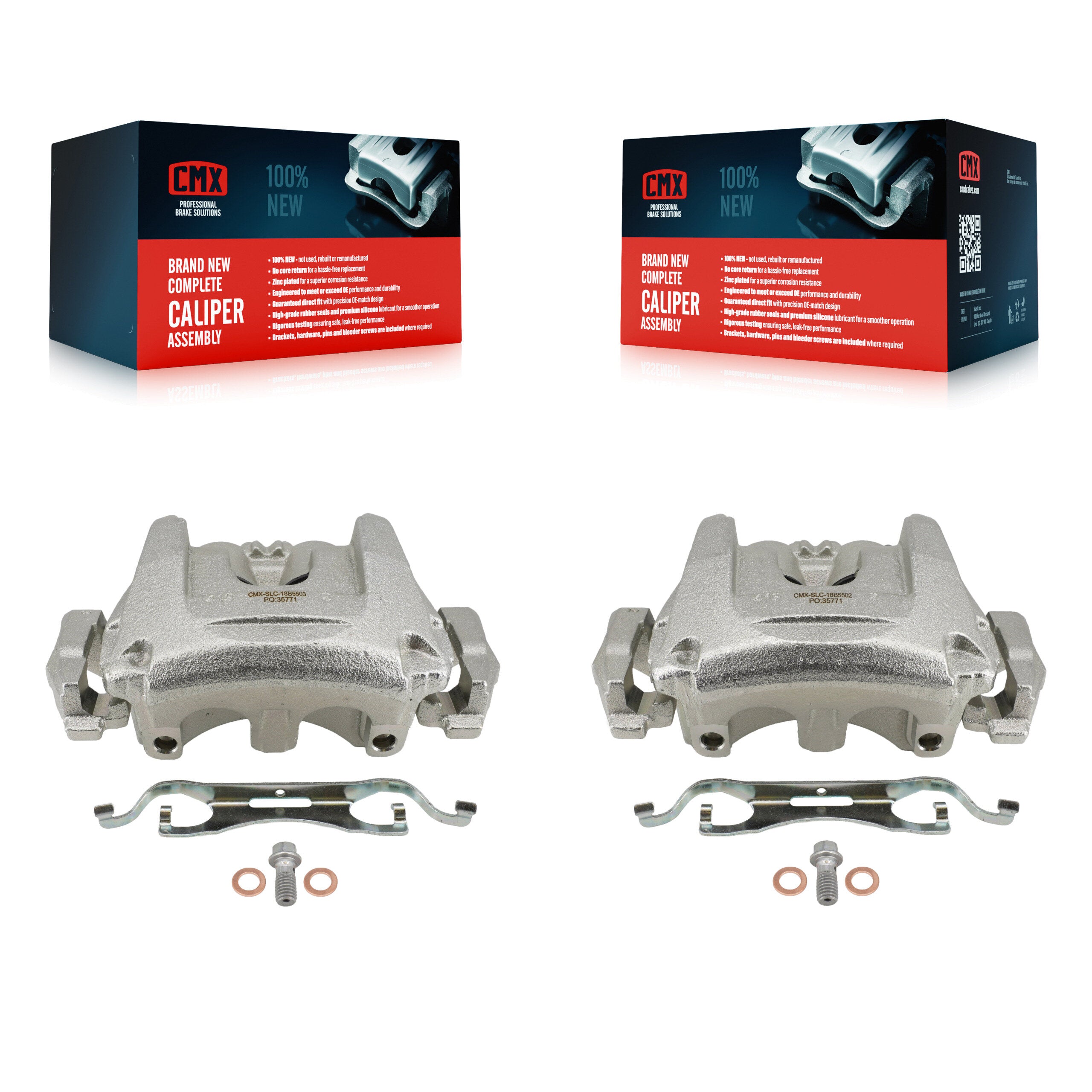 CMX KBC-100674 Disc Brake Caliper for 2015-2024 Ford Edge, Lincoln Nautilus, Lincoln MKX - Front product image