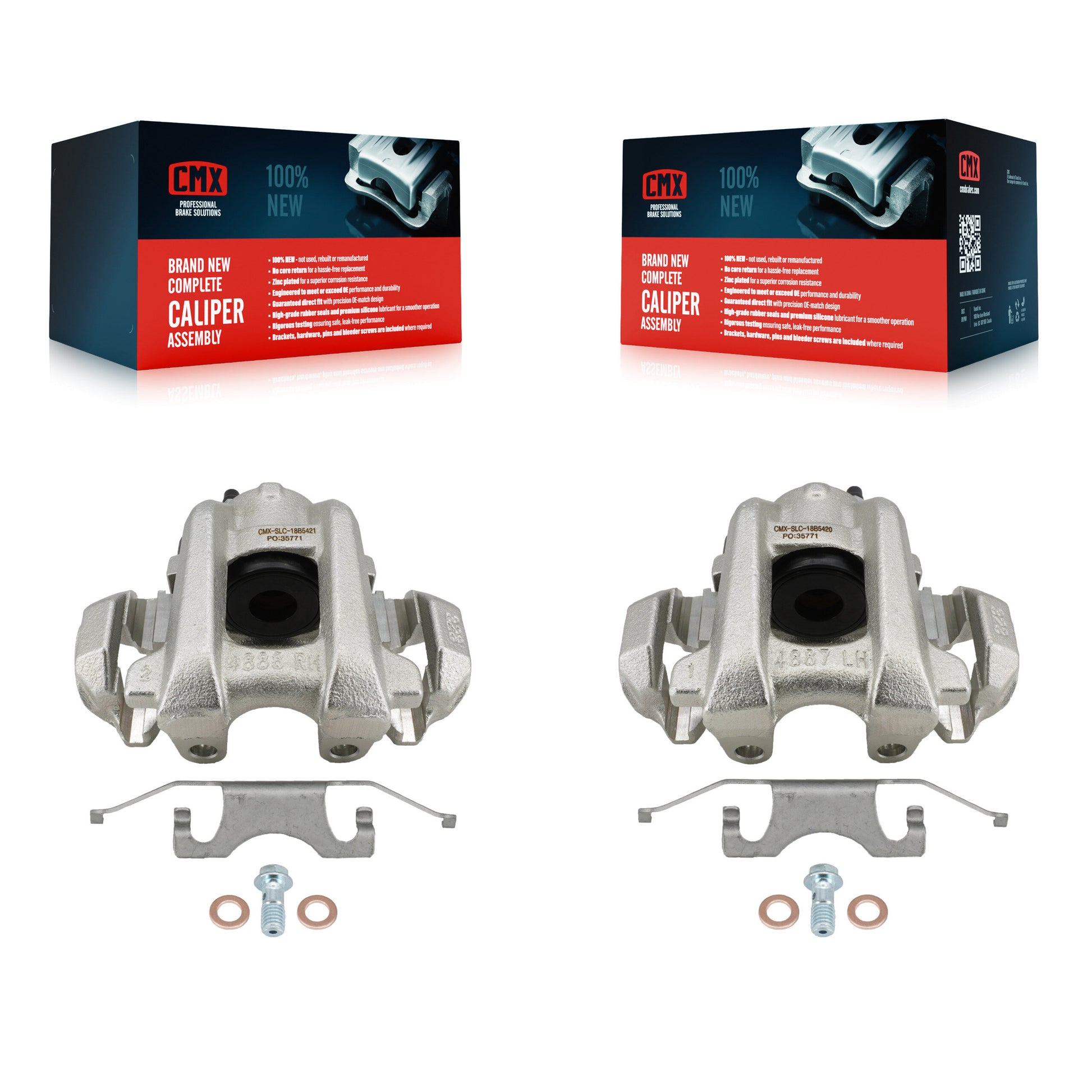 CMX KBC-100690 Disc Brake Caliper for 2011-2024 Dodge Durango, Jeep Grand Cherokee - Rear product image