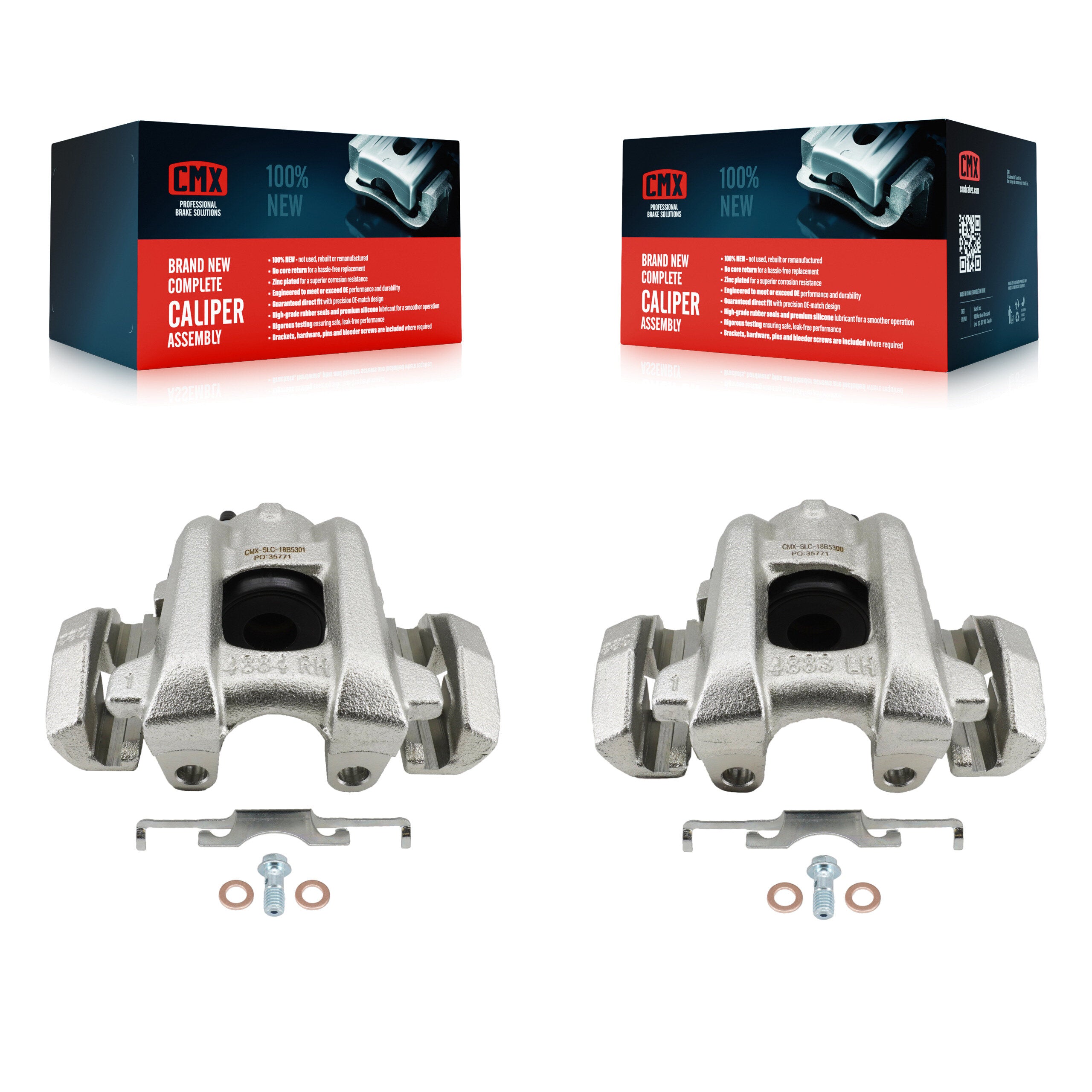 CMX KBC-100691 Disc Brake Caliper for 2011-2024 Dodge Durango, Jeep Grand Cherokee - Rear product image