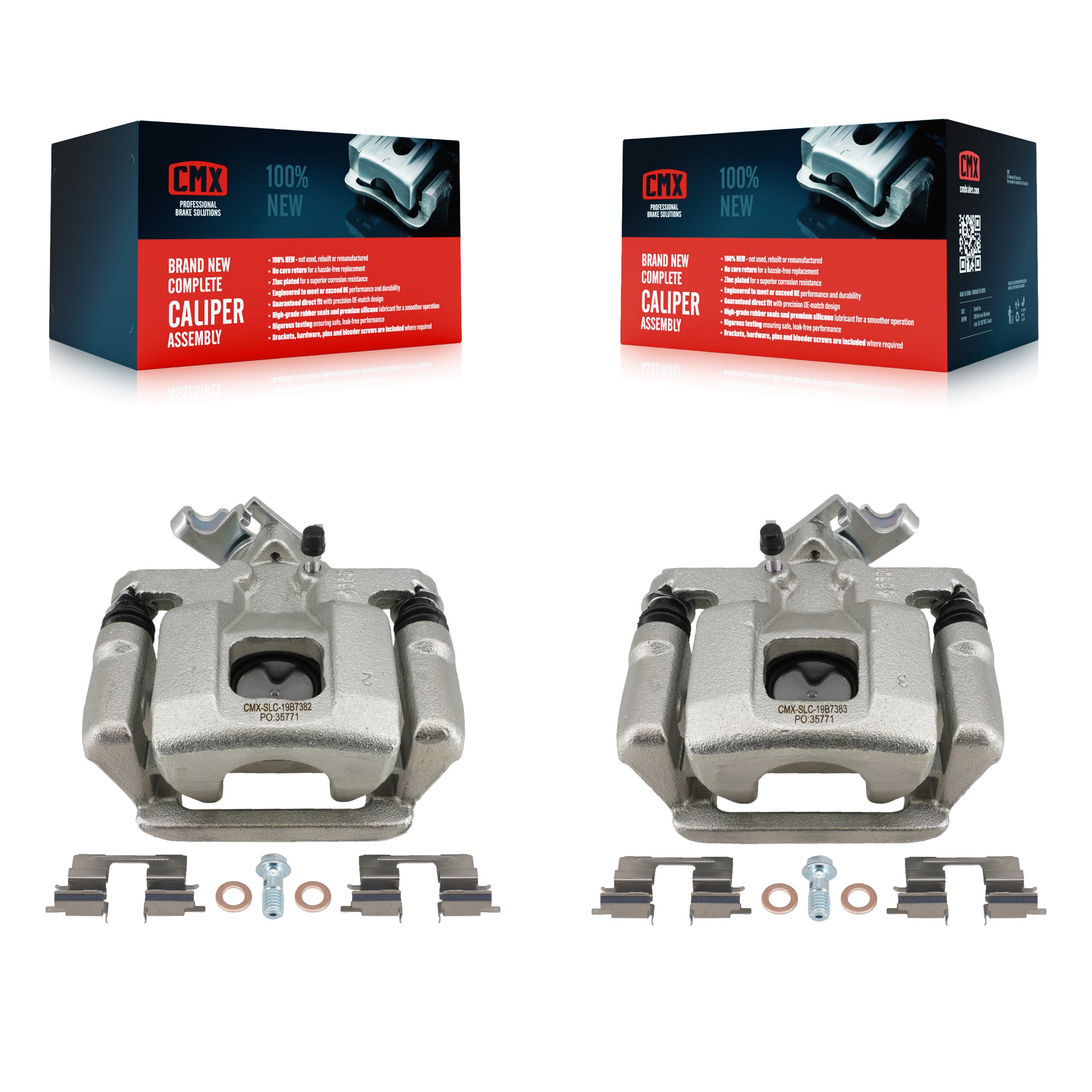 CMX KBC-100696 Disc Brake Caliper for 2013-2023 Mitsubishi Outlander, Mitsubishi Outlander Sport, Mitsubishi RVR - Rear product image