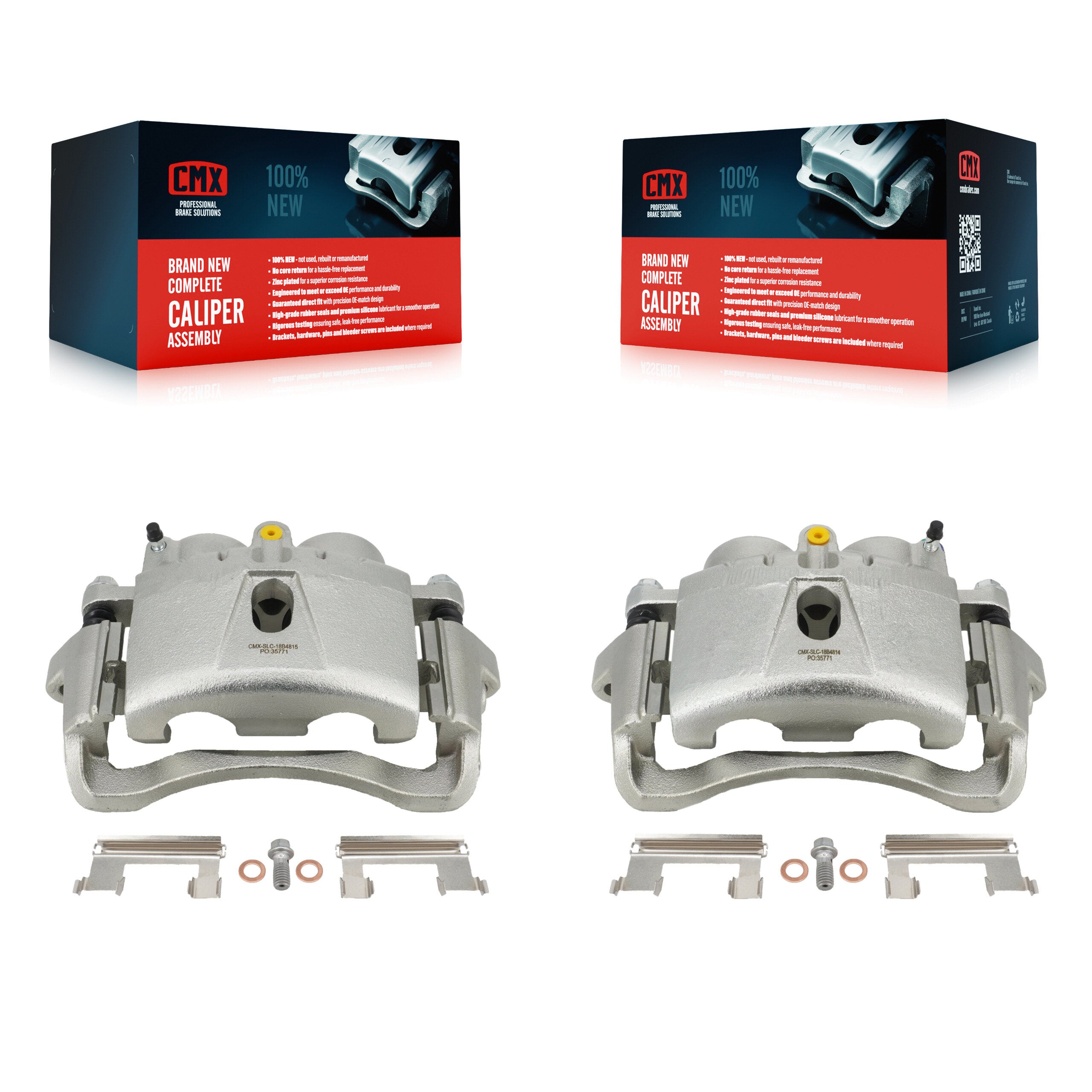 CMX KBC-100715 Disc Brake Caliper for 2001-2010 Chevrolet Silverado 3500 Classic, Chevrolet Silverado 3500 HD, GMC Sierra 3500 Classic & more - Rear product image