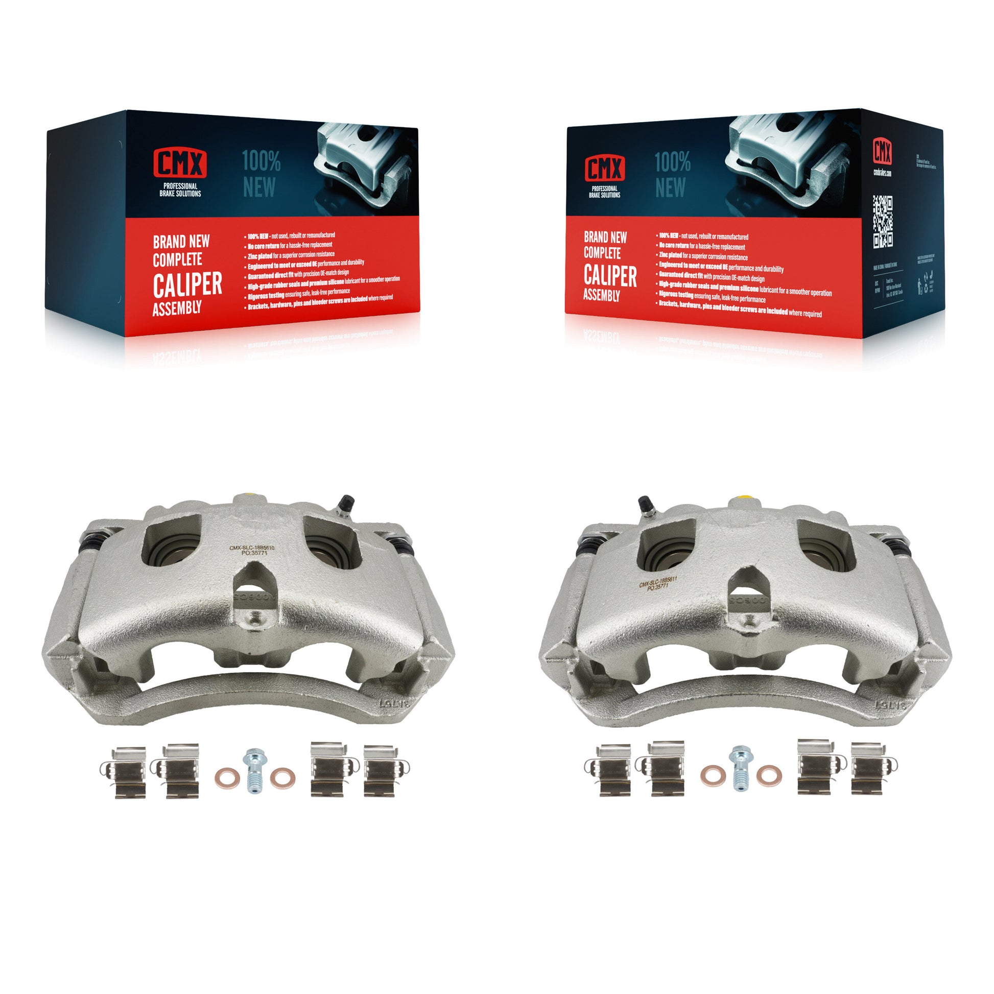 CMX KBC-100722 Disc Brake Caliper for 2020-2025 Chevrolet Silverado 2500 HD, Chevrolet Silverado 3500 HD, GMC Sierra 2500 HD & more - Rear product image