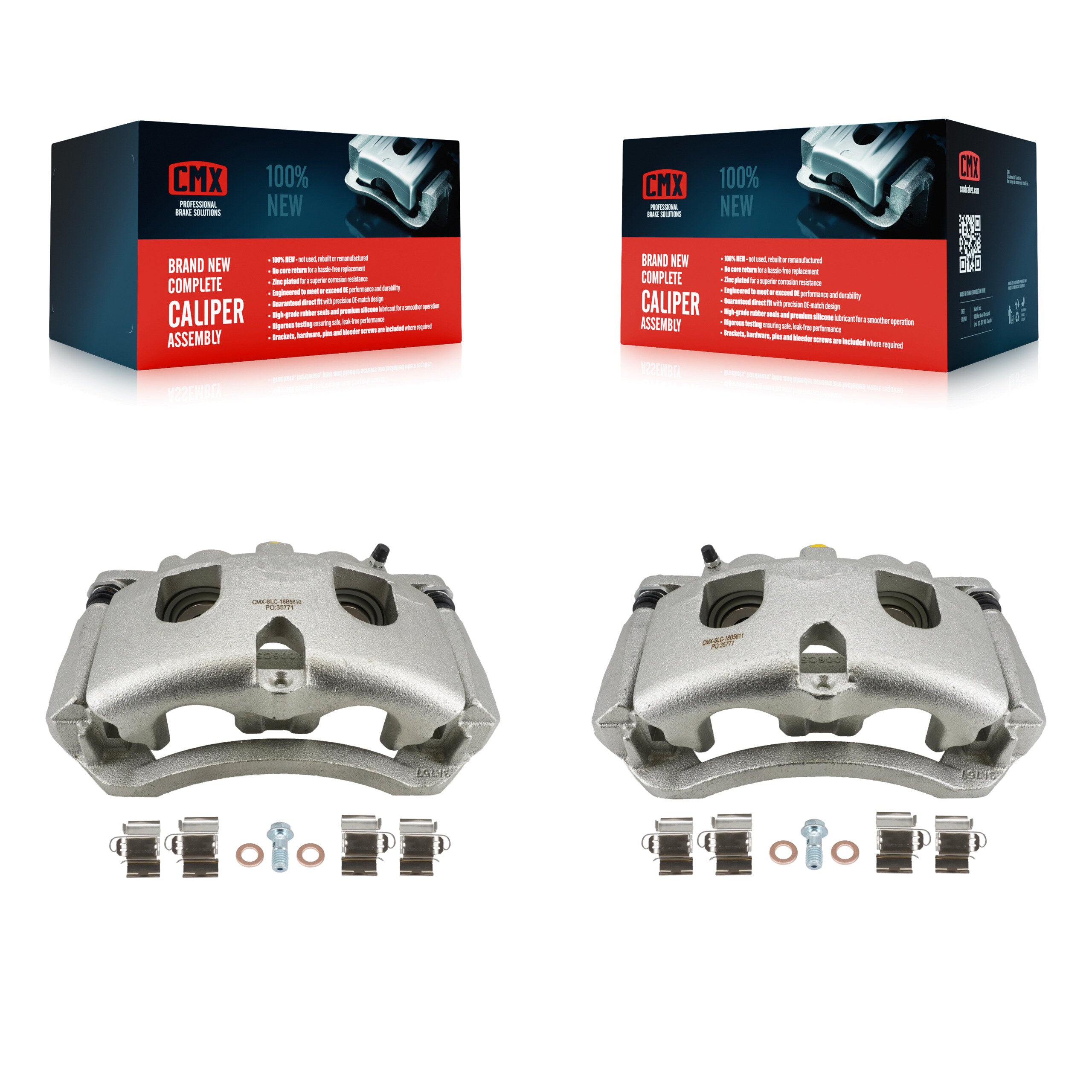 CMX KBC-100722 Disc Brake Caliper for 2020-2025 Chevrolet Silverado 2500 HD, Chevrolet Silverado 3500 HD, GMC Sierra 2500 HD & more - Rear product image